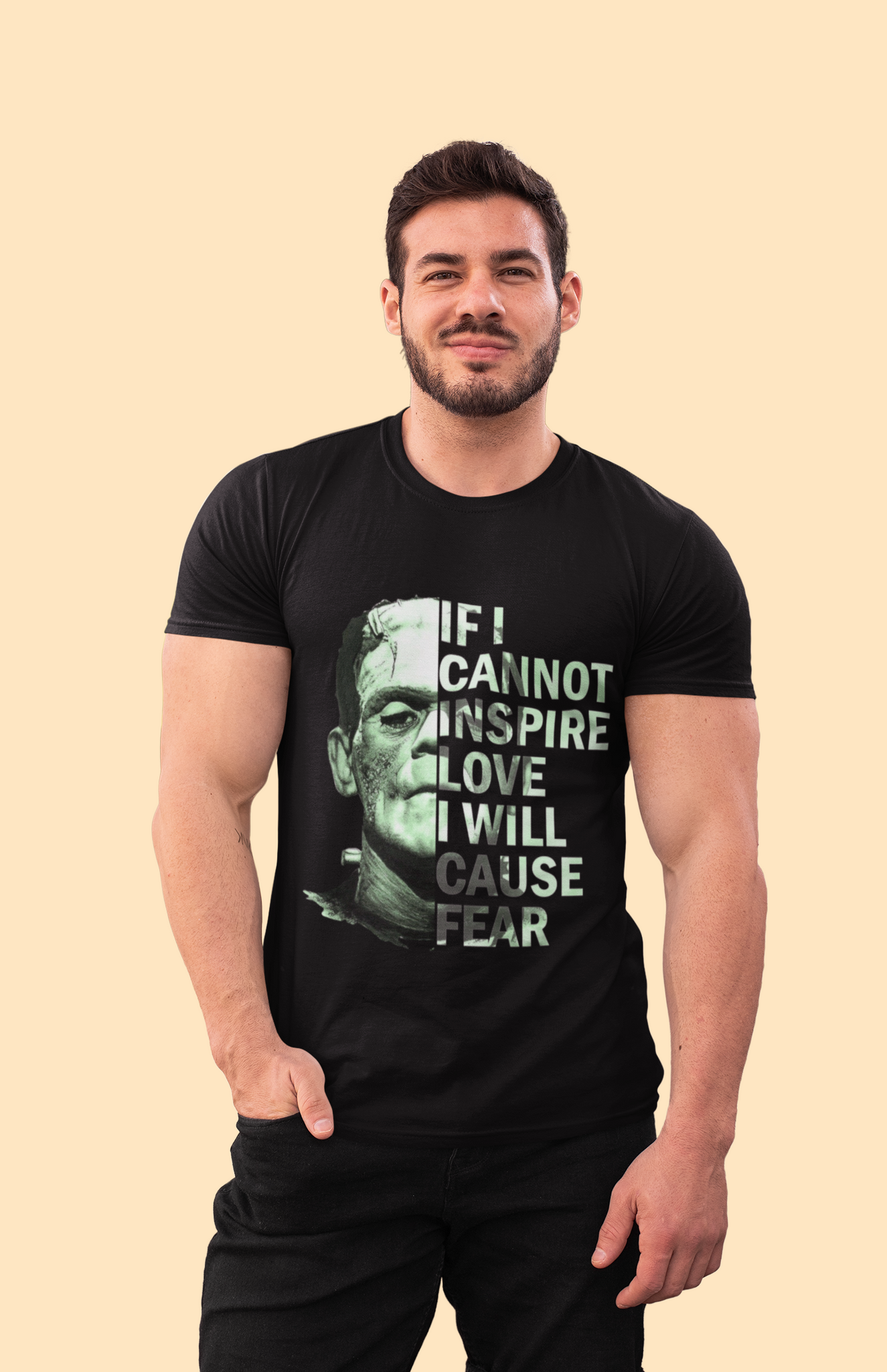 Frankenstein T Shirt, The Monster Frankenstein Face Shirt, If I Cannot Inspire Love, Halloween Gifts