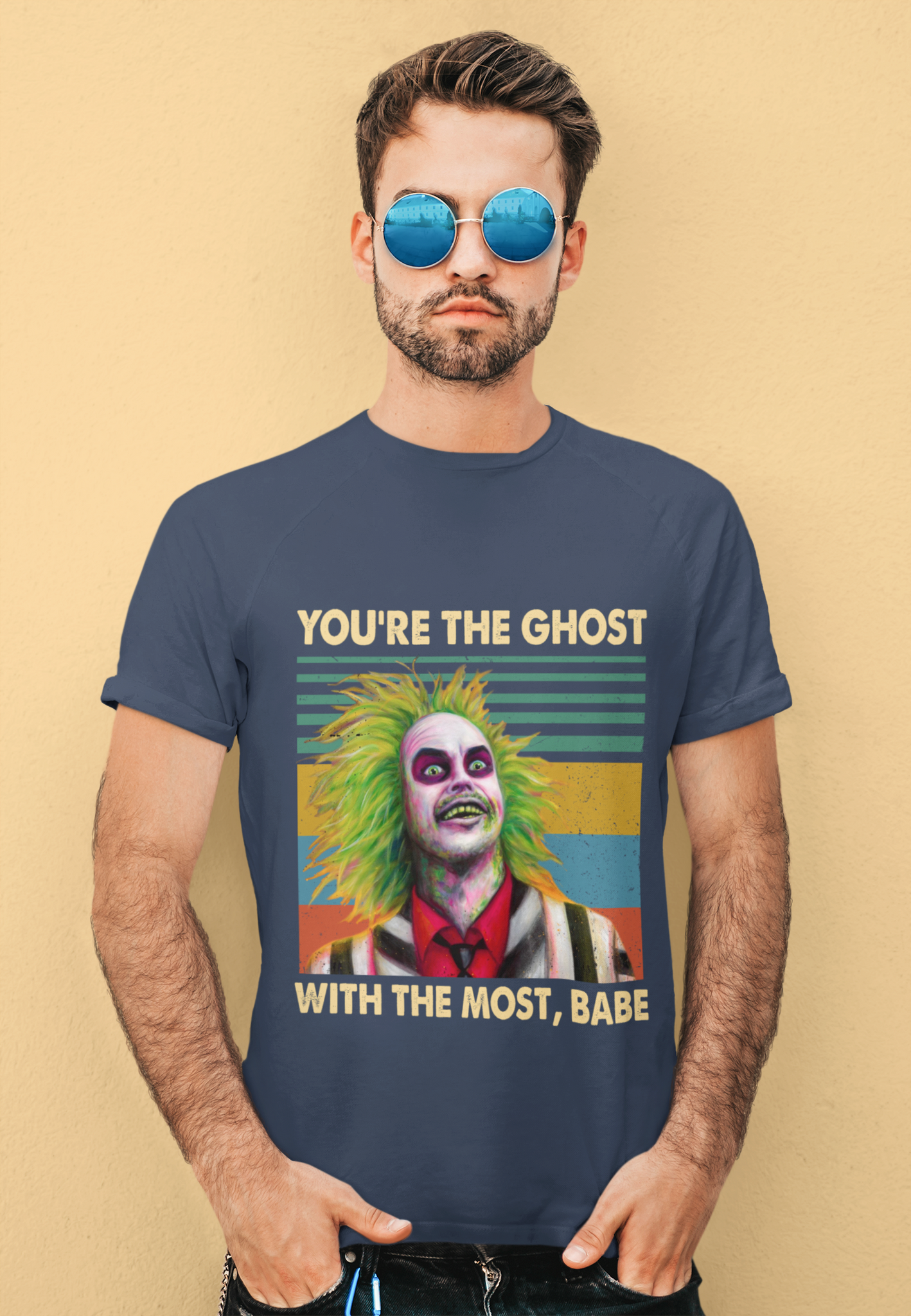 Beetlejuice Vintage T Shirt, Youre The Ghost With The Most Babe Tshirt, Halloween Gifts