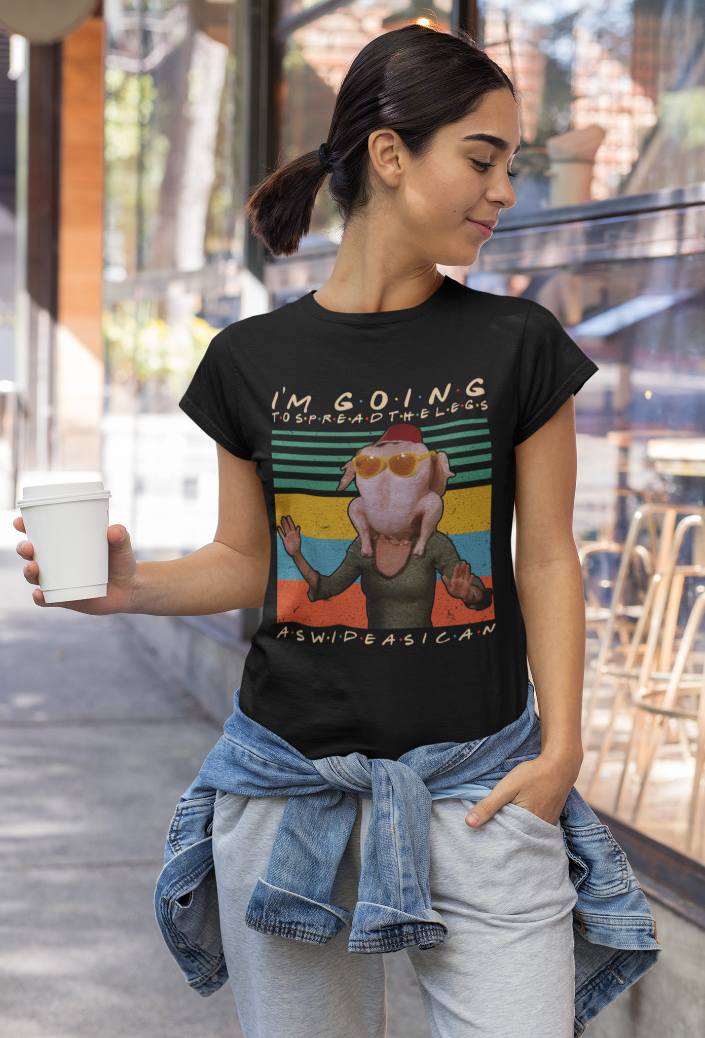 Friends TV Show Vintage T Shirt, Monica T Shirt, Im Going To Spread The Legs As Wide As I Can Tshirt