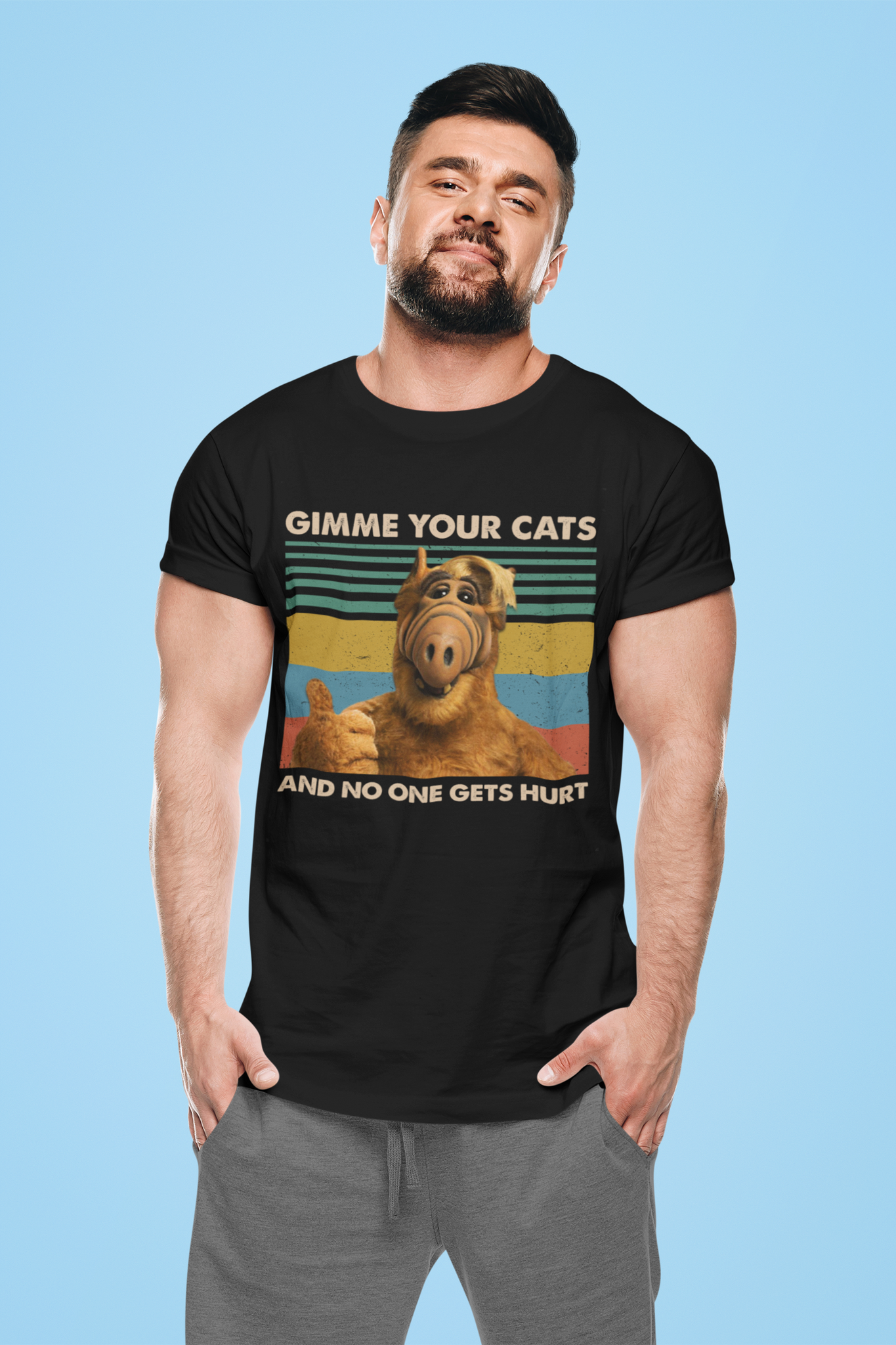ALF Vintage Tshirt, ALF Character T Shirt, Gimme Your Cats And No One Get Hurt Shirt