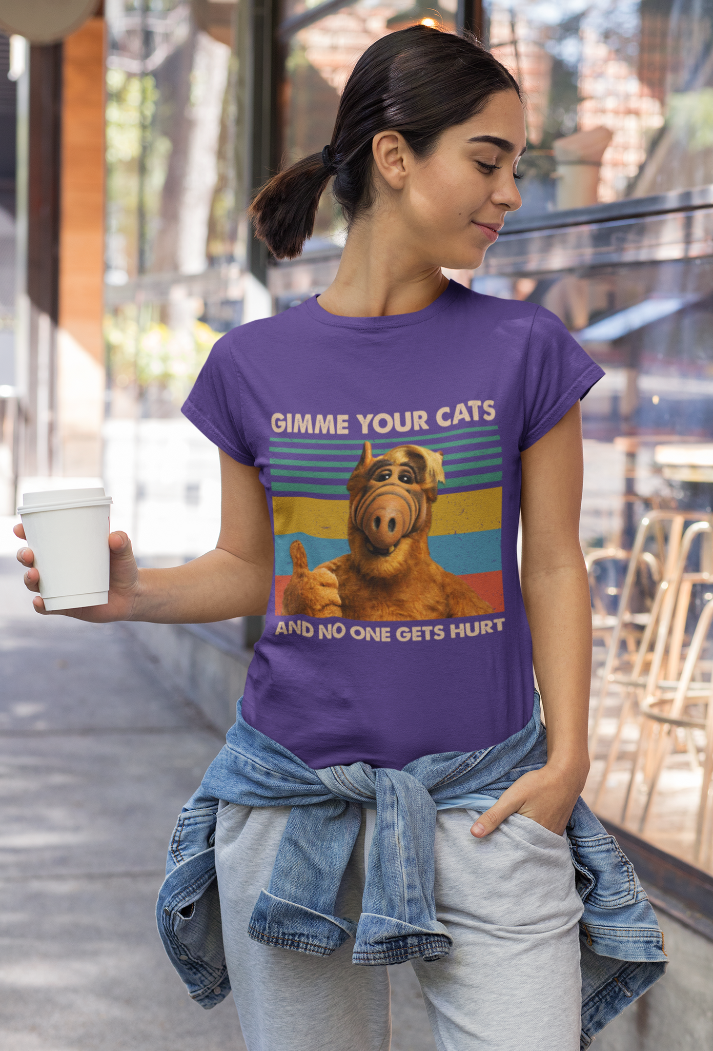 ALF Movie Vintage Tshirt, ALF T Shirt, Gimme Your Cats And No One Get Hurt Tshirt