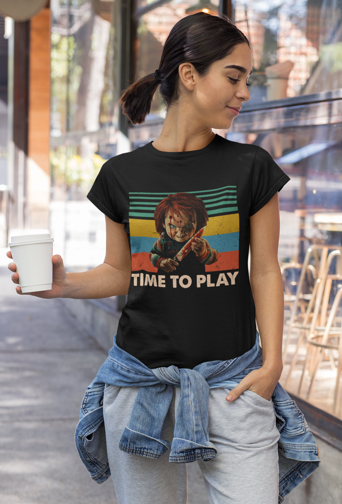 Chucky Vintage T Shirt, Horror Character Shirt, Time To Play T Shirt, Halloween Gifts