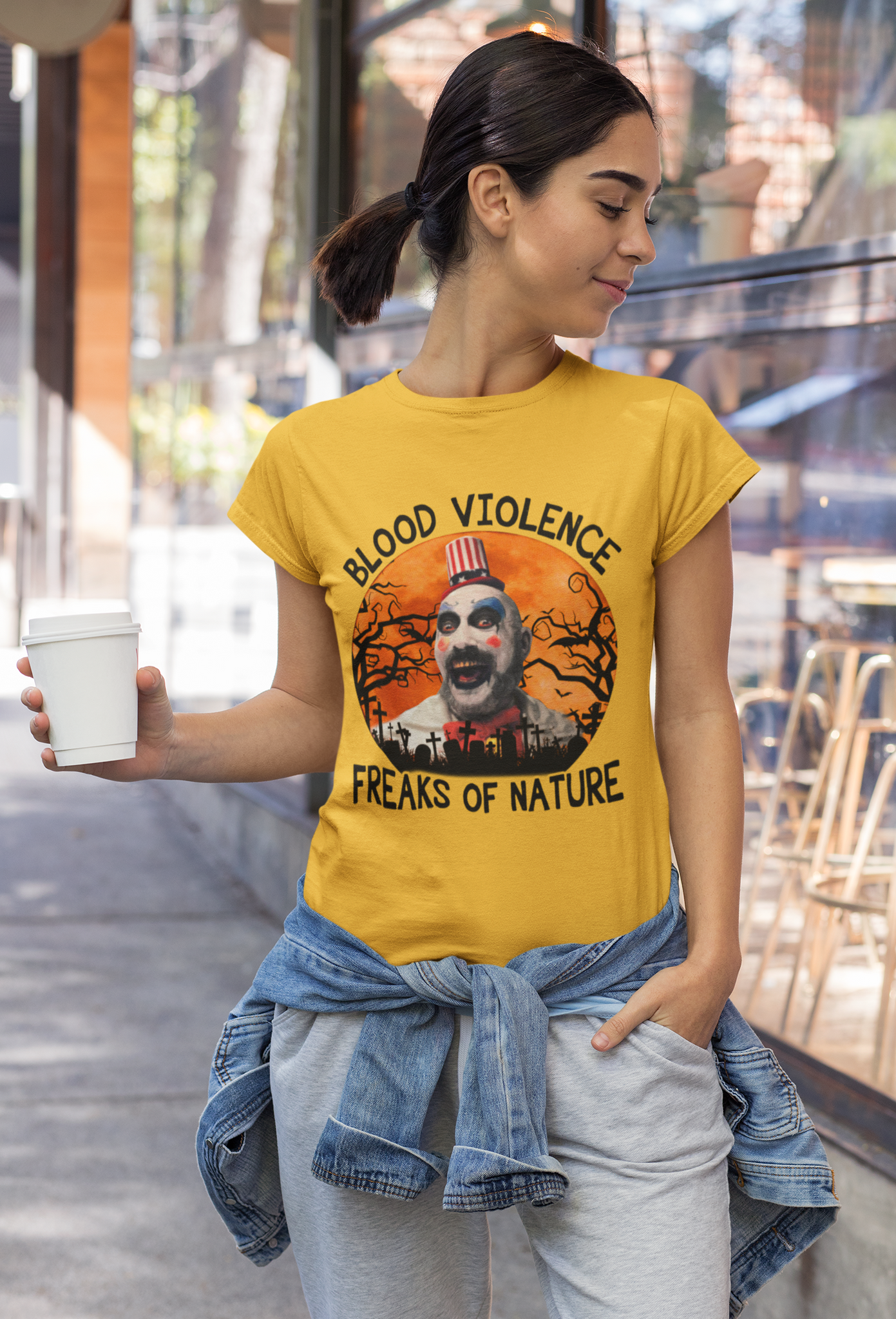House Of 1000 Corpses T Shirt, Captain Spaulding Tshirt, Blood Violence Freaks Of Nature Shirt, Halloween Gifts