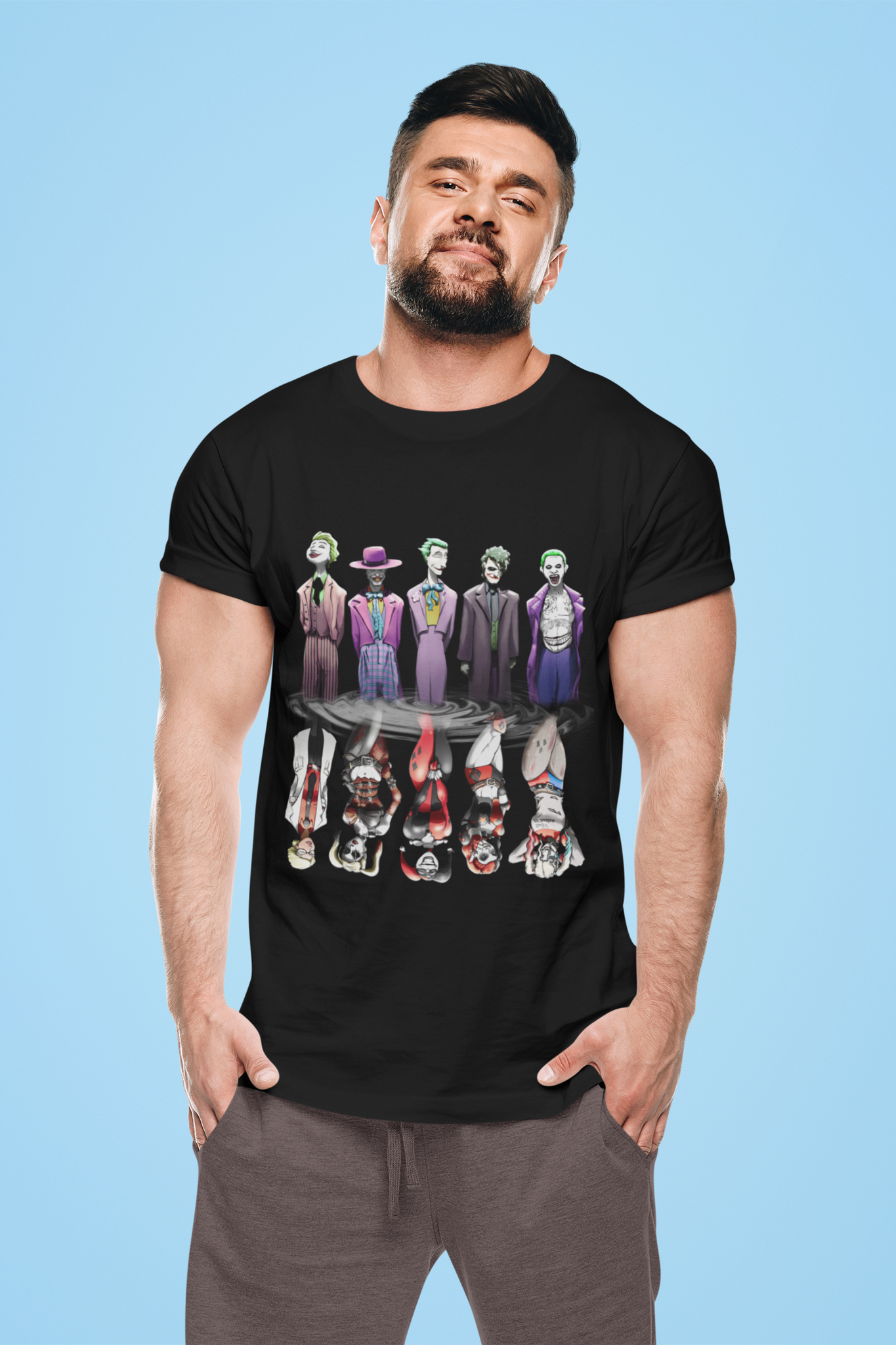 Joker T Shirt, Joker Harley Quinn T Shirt, Character Evolution Tshirt, Halloween Gifts