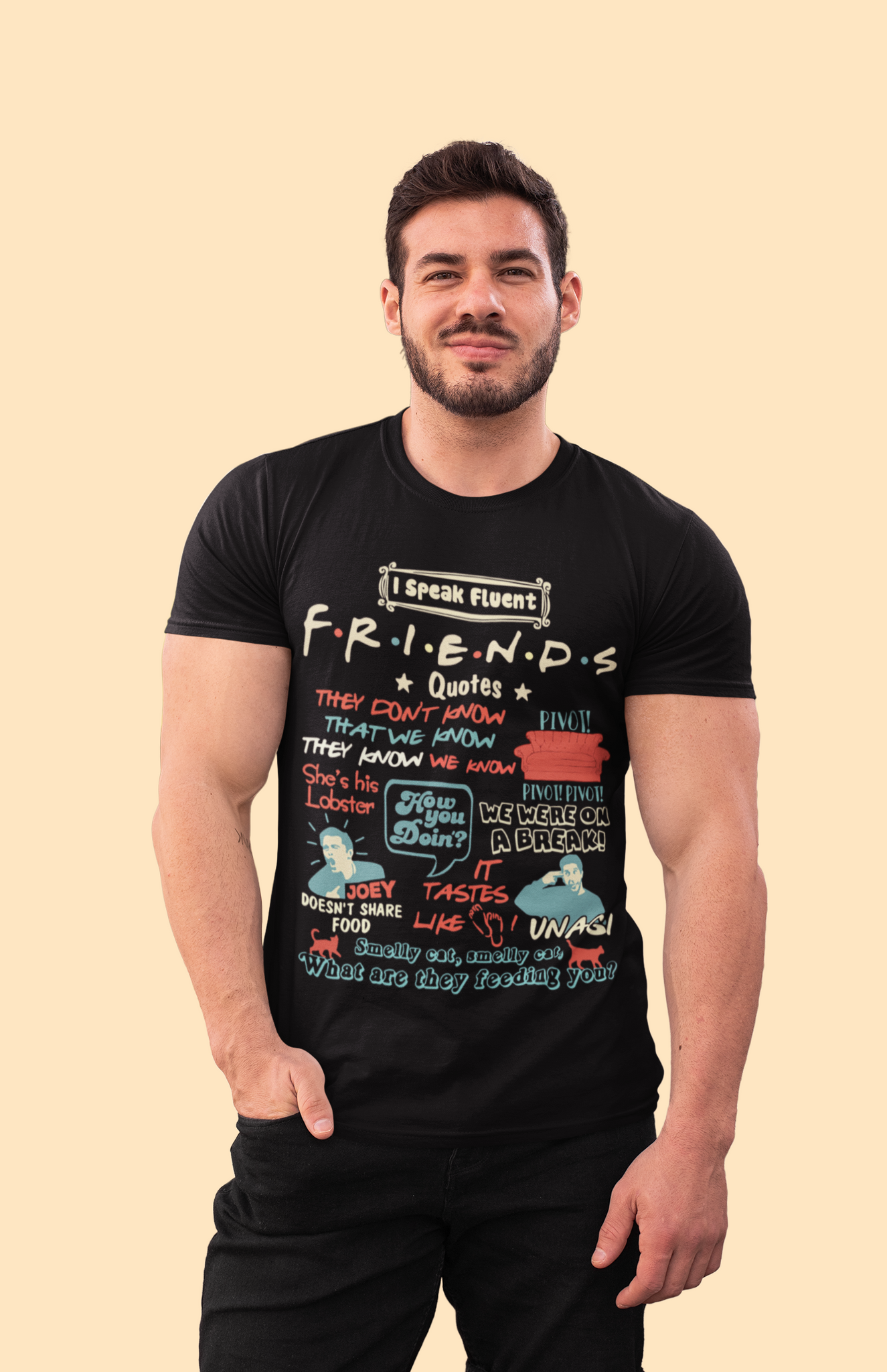 Friends TV Show T Shirt, Joey Tribbiani Ross Geller T Shirt, Friends Show Quotes Tshirt