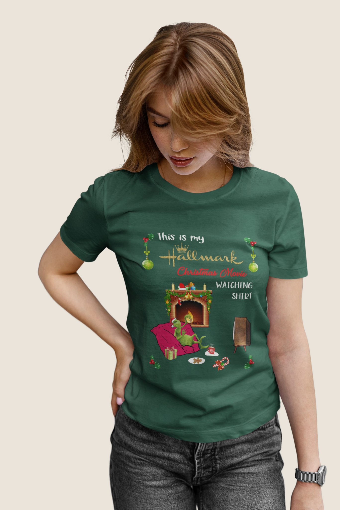 Grinch T Shirt, This Is My Hallmark Christmas Movie Watching Shirt, Christmas Gifts