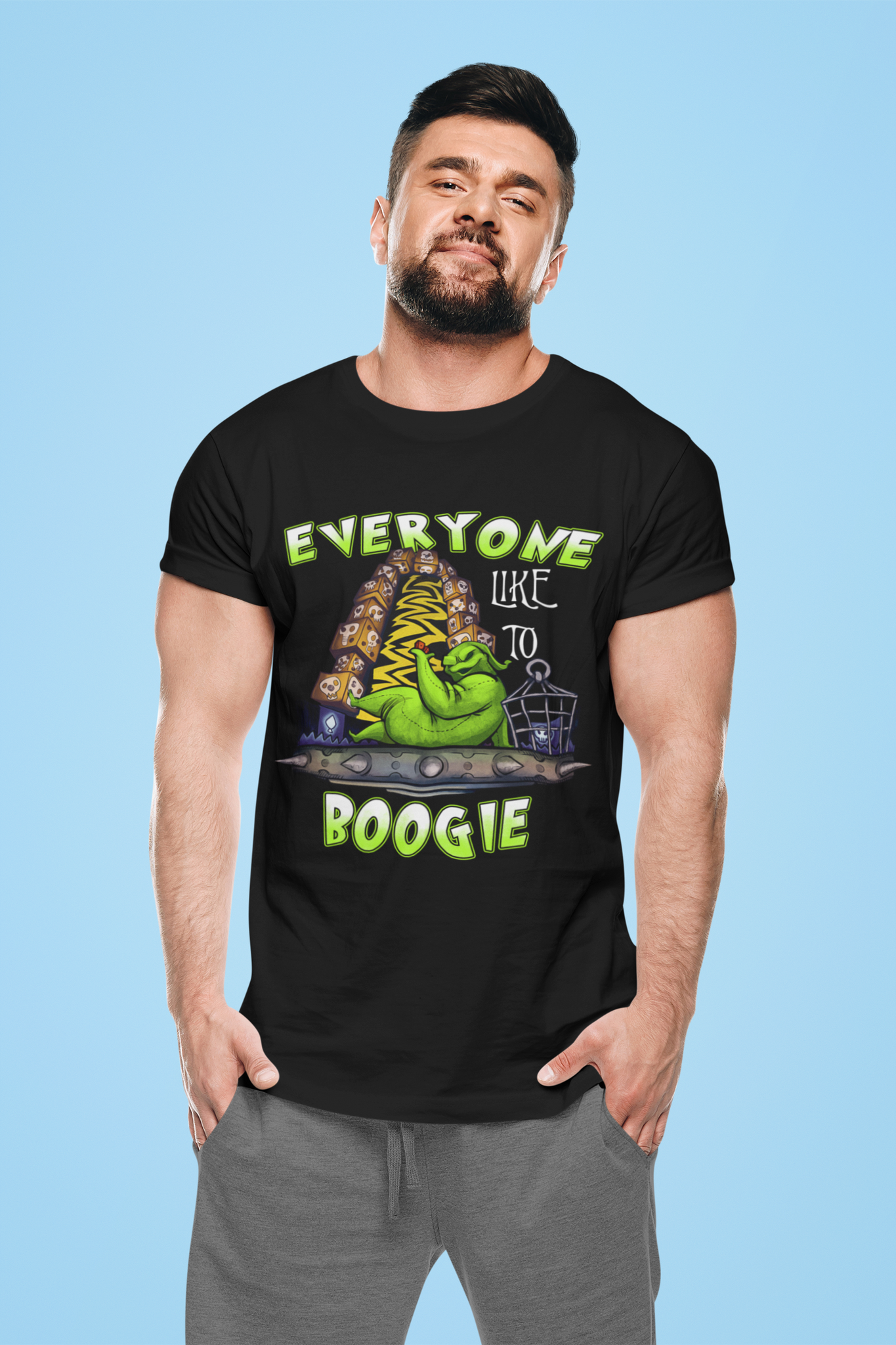 Nightmare Before Christmas T Shirt, Everyone Like To Boogie Tshirt, Oogie Boogie T Shirt, Halloween Gifts