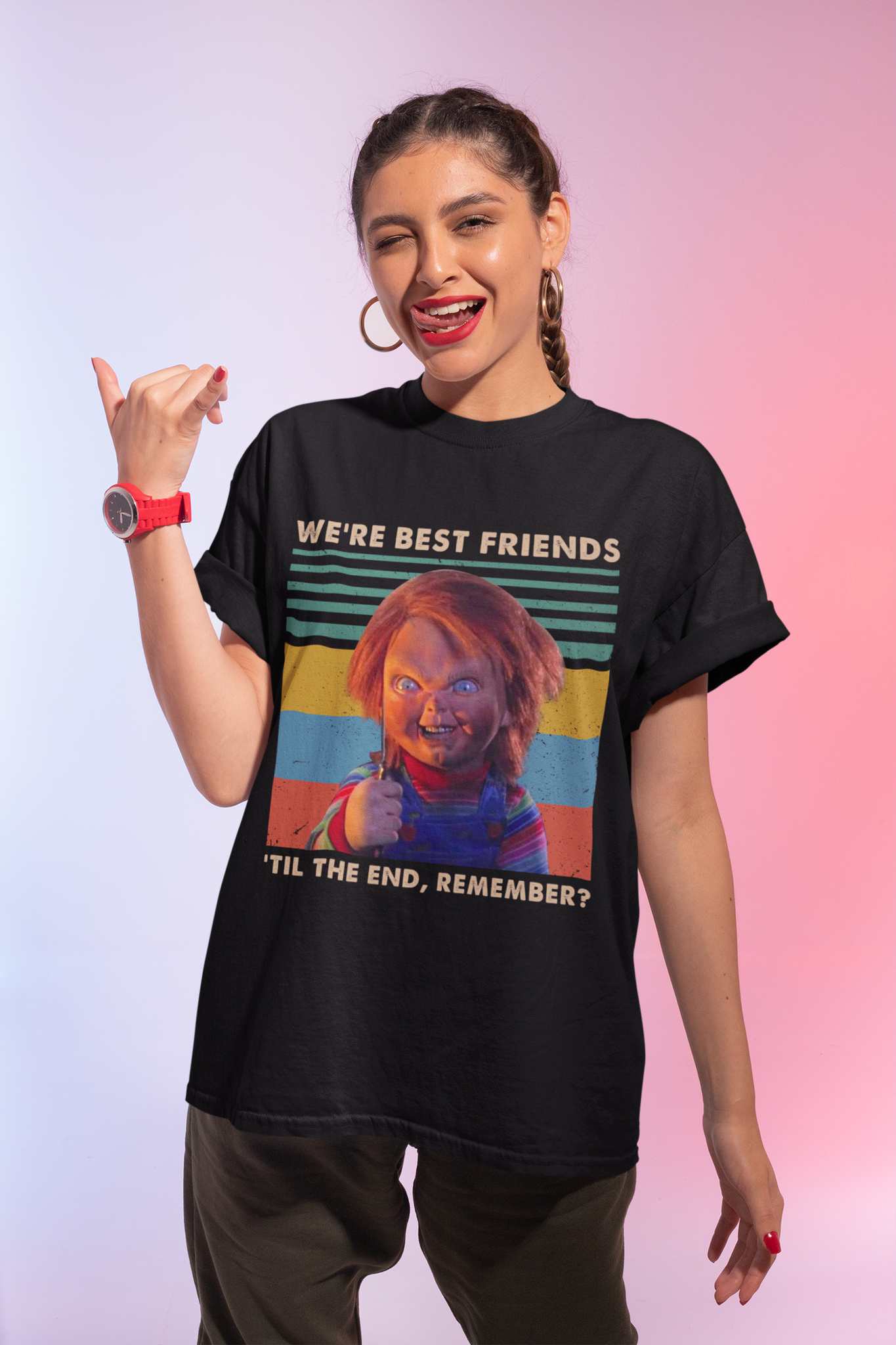 Chucky Vintage T Shirt, Were Best Friends Til The End Remember T Shirt, Horror Character Shirt, Halloween Gifts