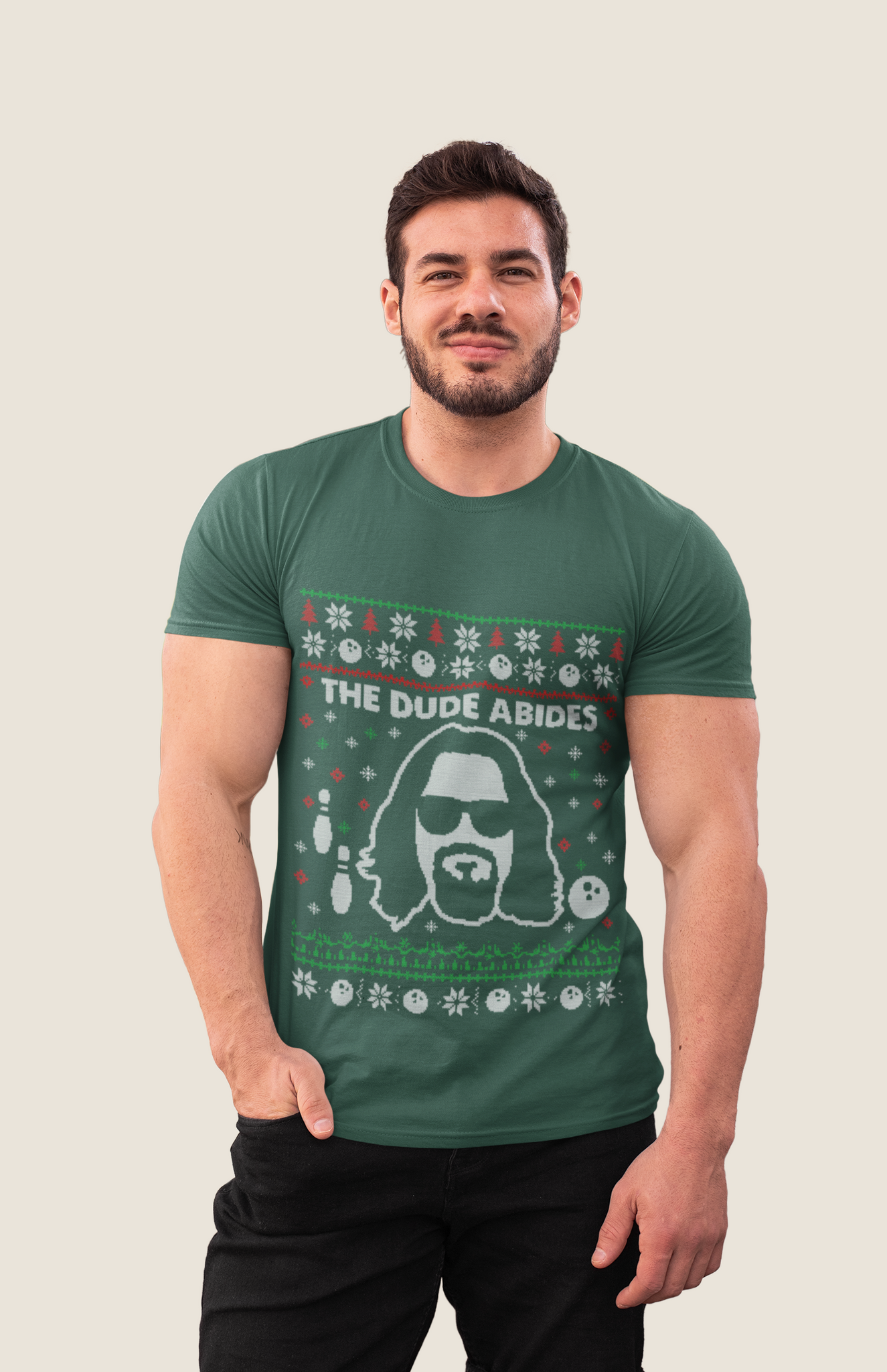 The Big Lebowski Ugly Sweater T Shirt, The Dude Abides Tshirt, The Dude T Shirt, Christmas Gift