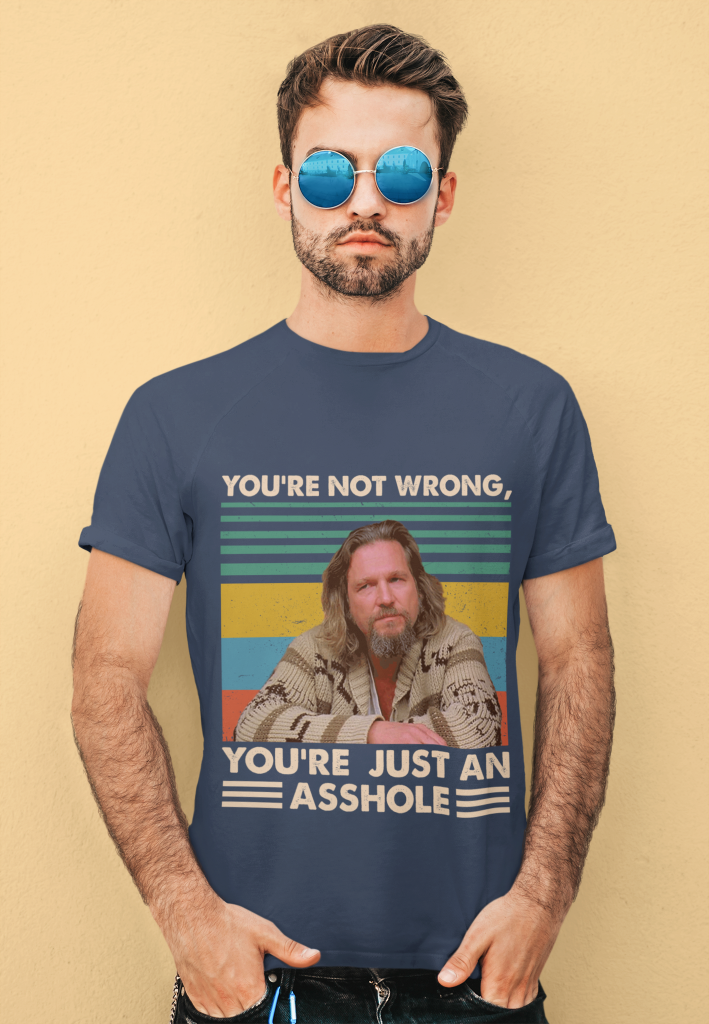 The Big Lebowski Vintage T Shirt, Youre Not Wrong Youre Just An Asshole Tshirt, The Dude T Shirt