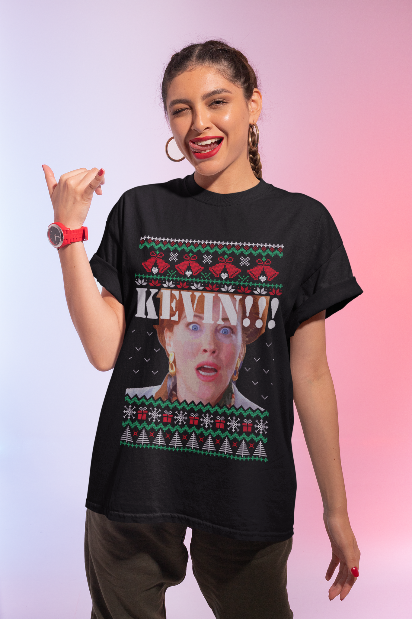 Home Alone Ugly Sweater Shirt, Kate McCallister T Shirt, Kevin Tshirt, Christmas Gifts