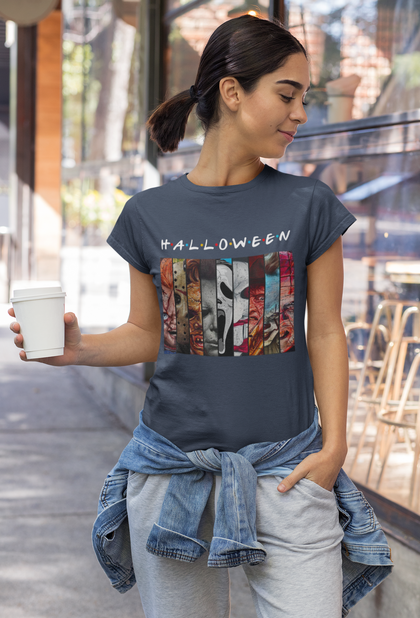 Horror Movie Characters T Shirt, Horror Character Halloween Tshirt, Chucky Krueger Myers Voorhees T Shirt, Halloween Gifts