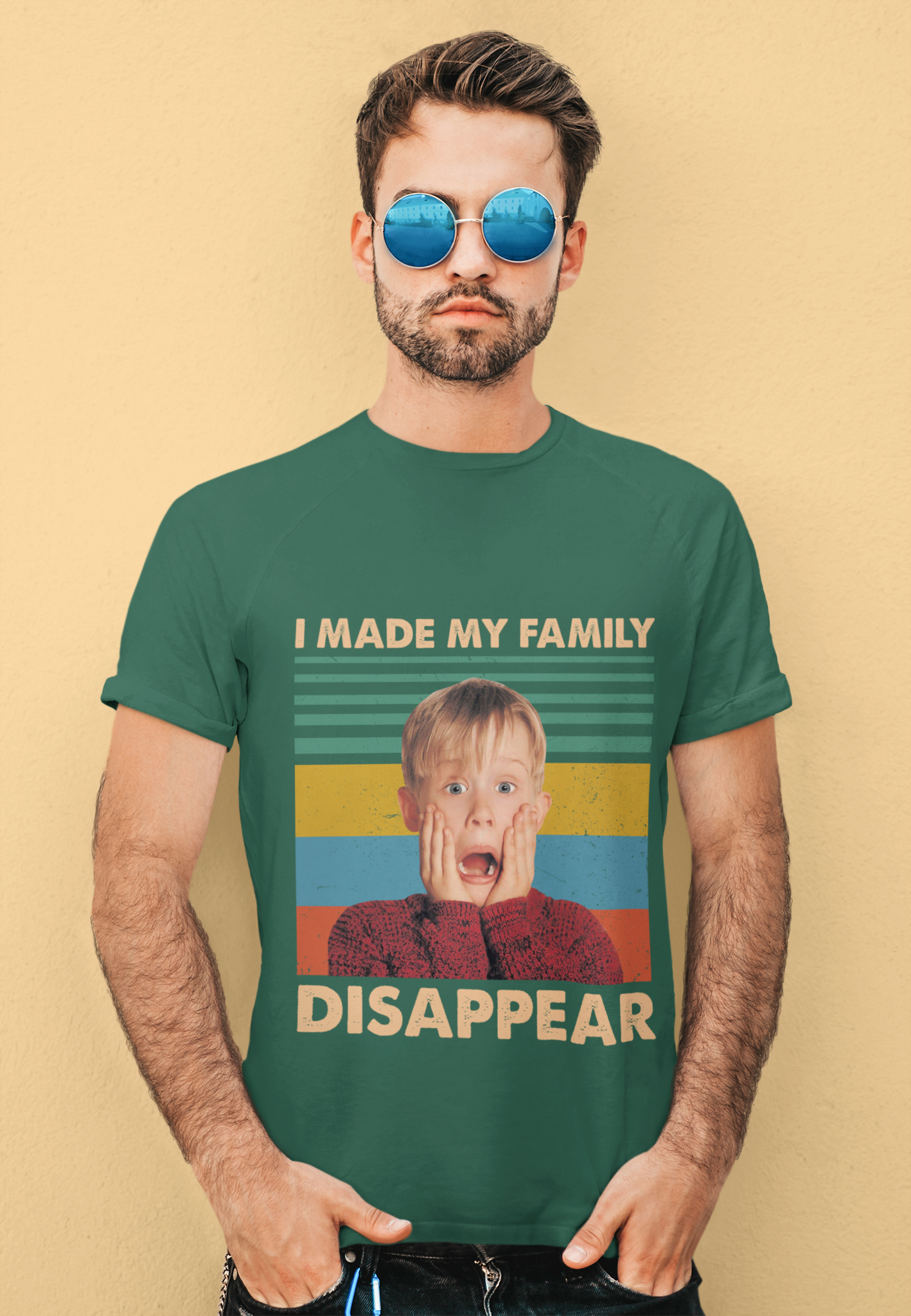 Home Alone Vintage T Shirt, I Made My Family Disappear Tshirt, Kevin McCallister T Shirt, Christmas Gifts