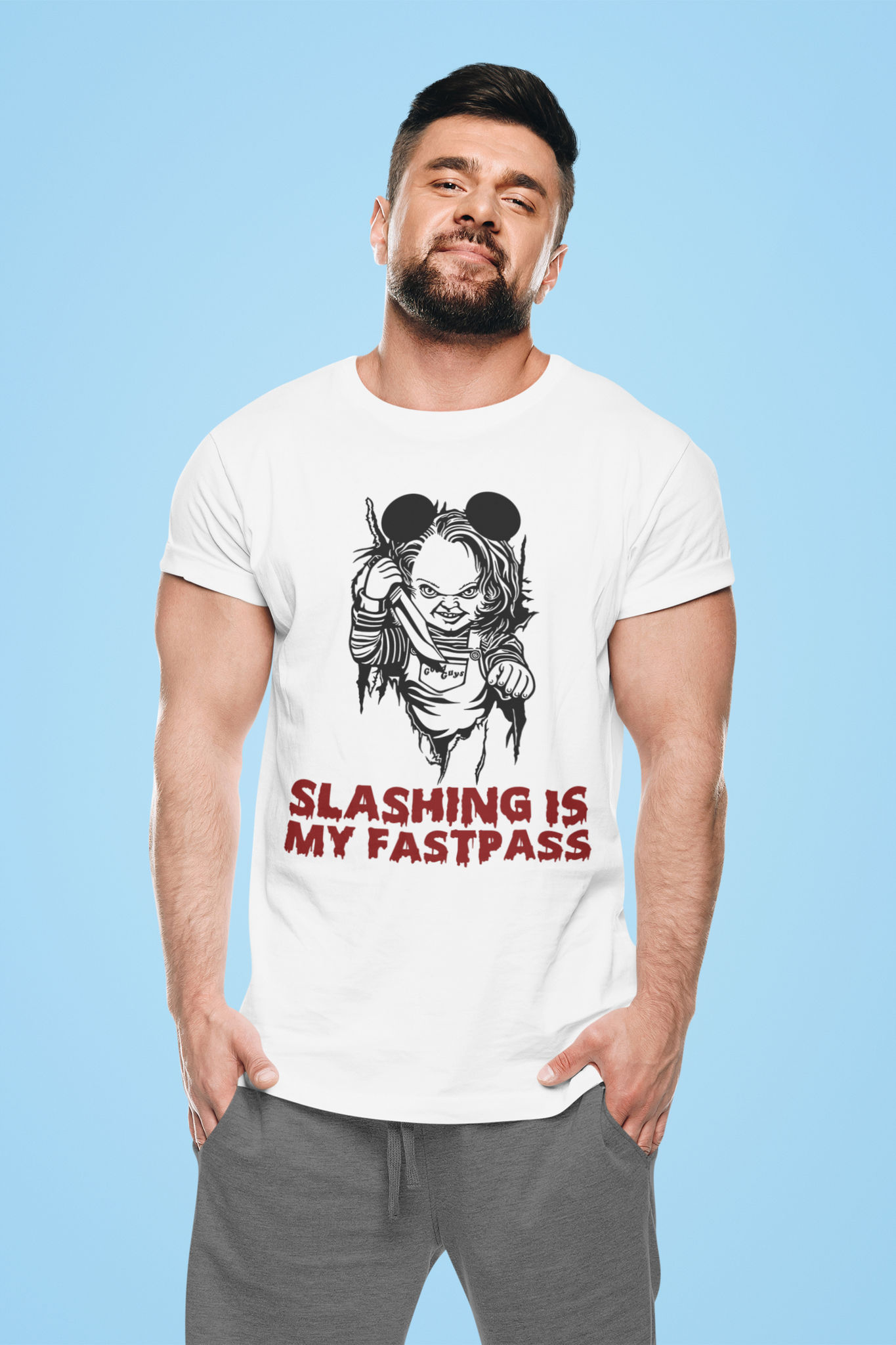 Chucky T Shirt, Slashing Is My Fastpass T Shirt, Horror Character Shirt, Halloween Gifts