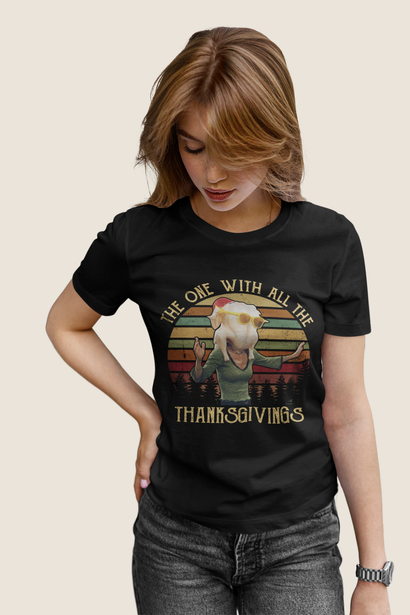 Friends TV Show Vintage T Shirt, Monica T Shirt, The One With All The Thanksgivings Tshirt, Thanksgiving Gifts