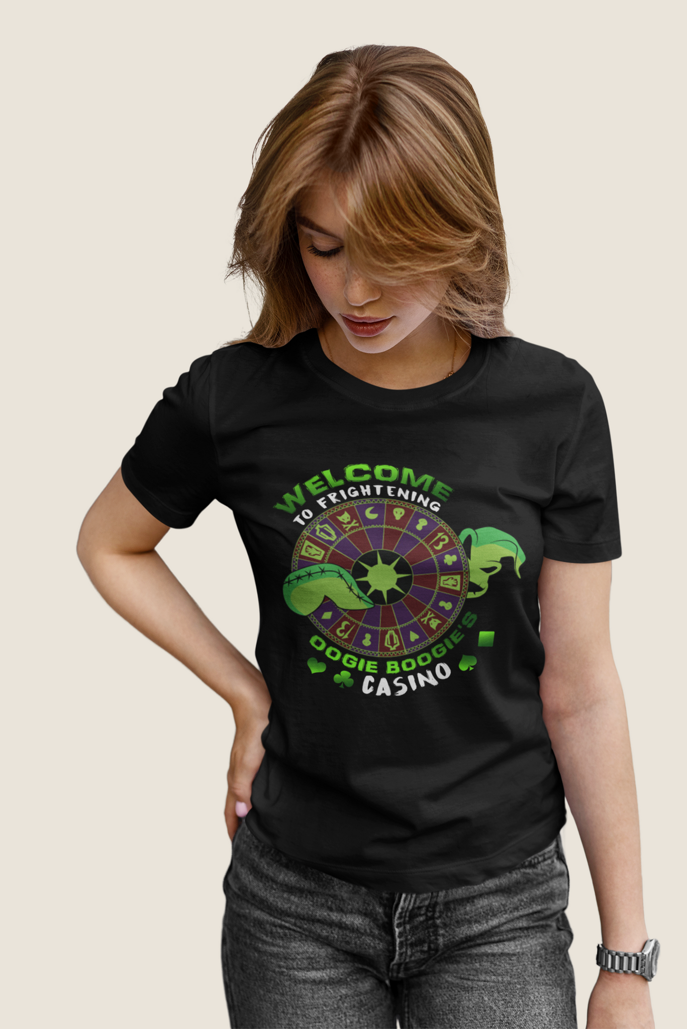 Nightmare Before Christmas T Shirt, Welcome To Frightening Oogie Boogies Casino Tshirt, Oogie Boogie T Shirt, Halloween Gifts