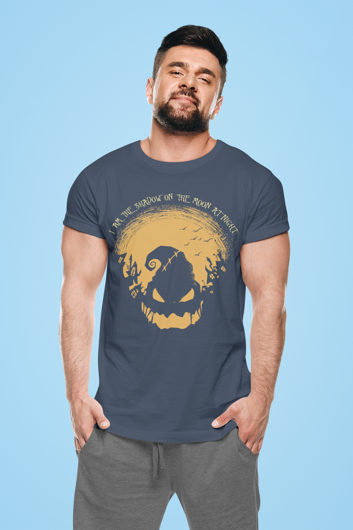 Nightmare Before Christmas T Shirt, I Am The Shadow On The Moon At Night Tshirt, Oogie Boogie T Shirt, Halloween Gifts