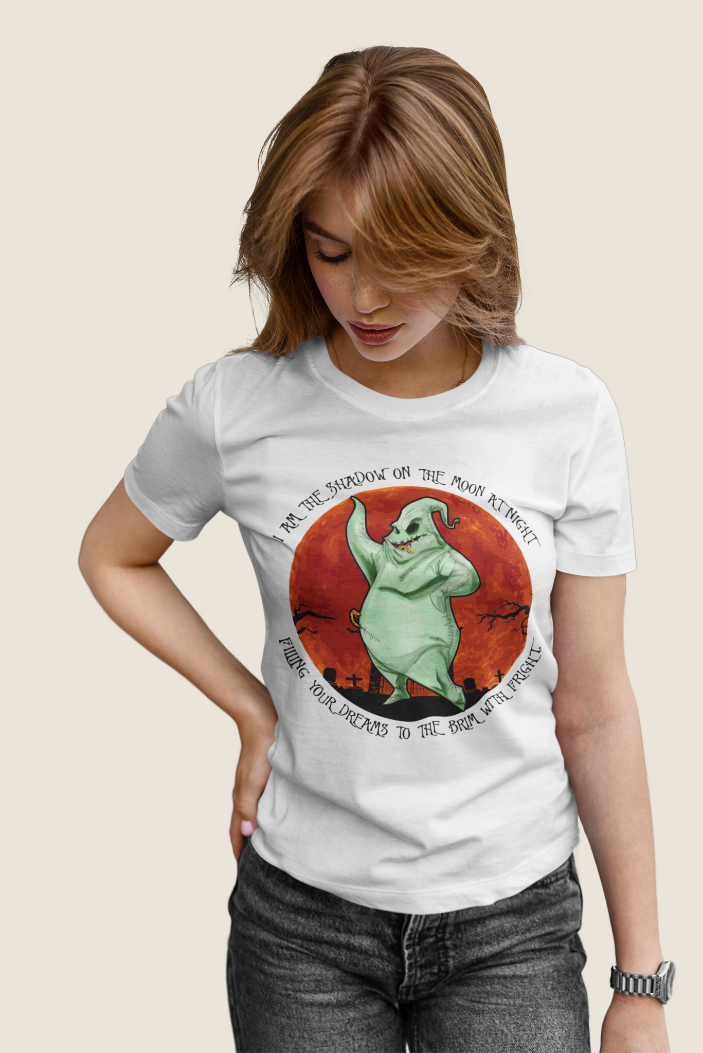 Nightmare Before Christmas T Shirt, I Am The Shadow On The Moon At Night Tshirt, Oogie Boogie T Shirt, Halloween Gifts