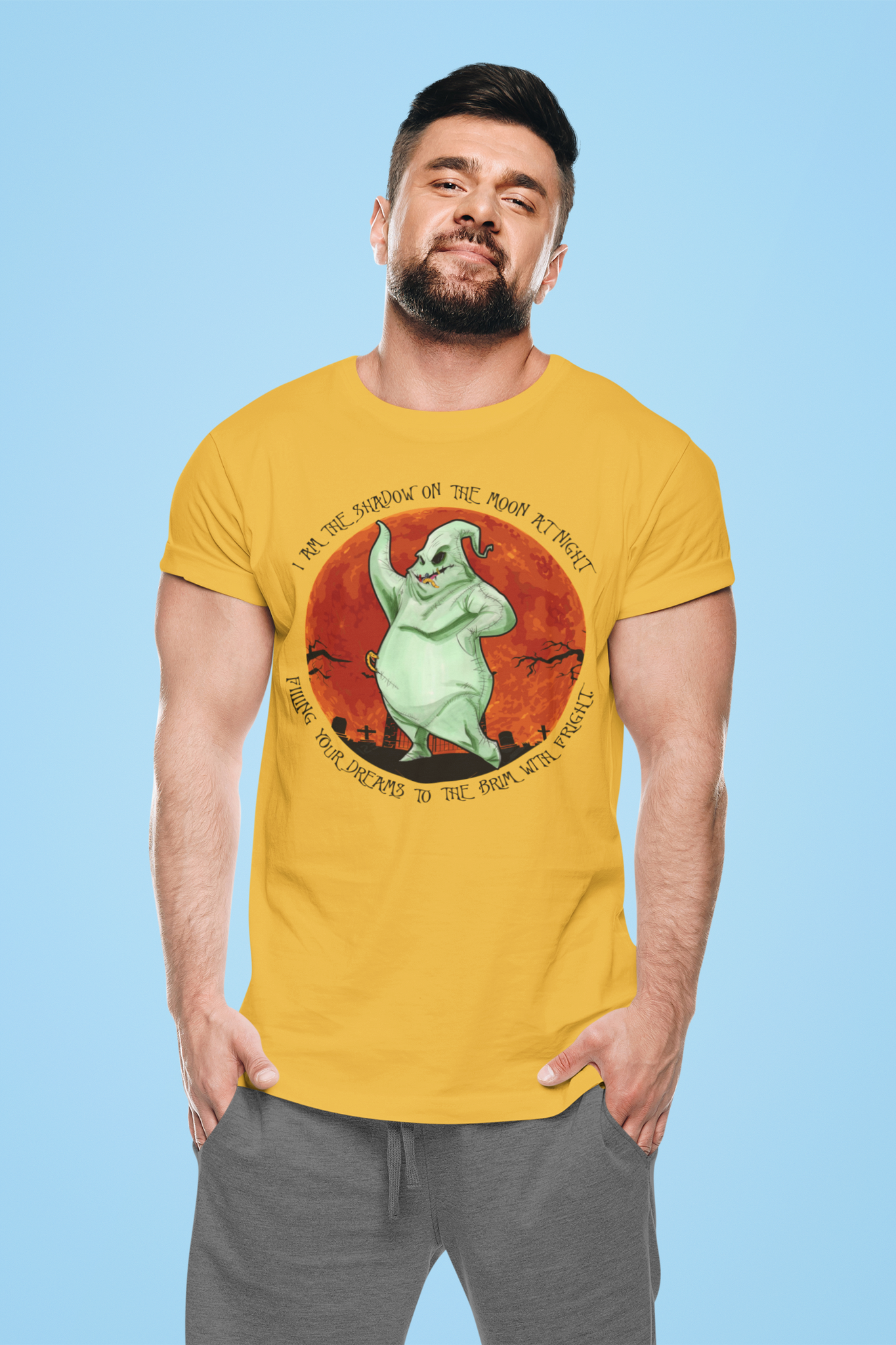 Nightmare Before Christmas T Shirt, I Am The Shadow On The Moon At Night Tshirt, Oogie Boogie T Shirt, Halloween Gifts