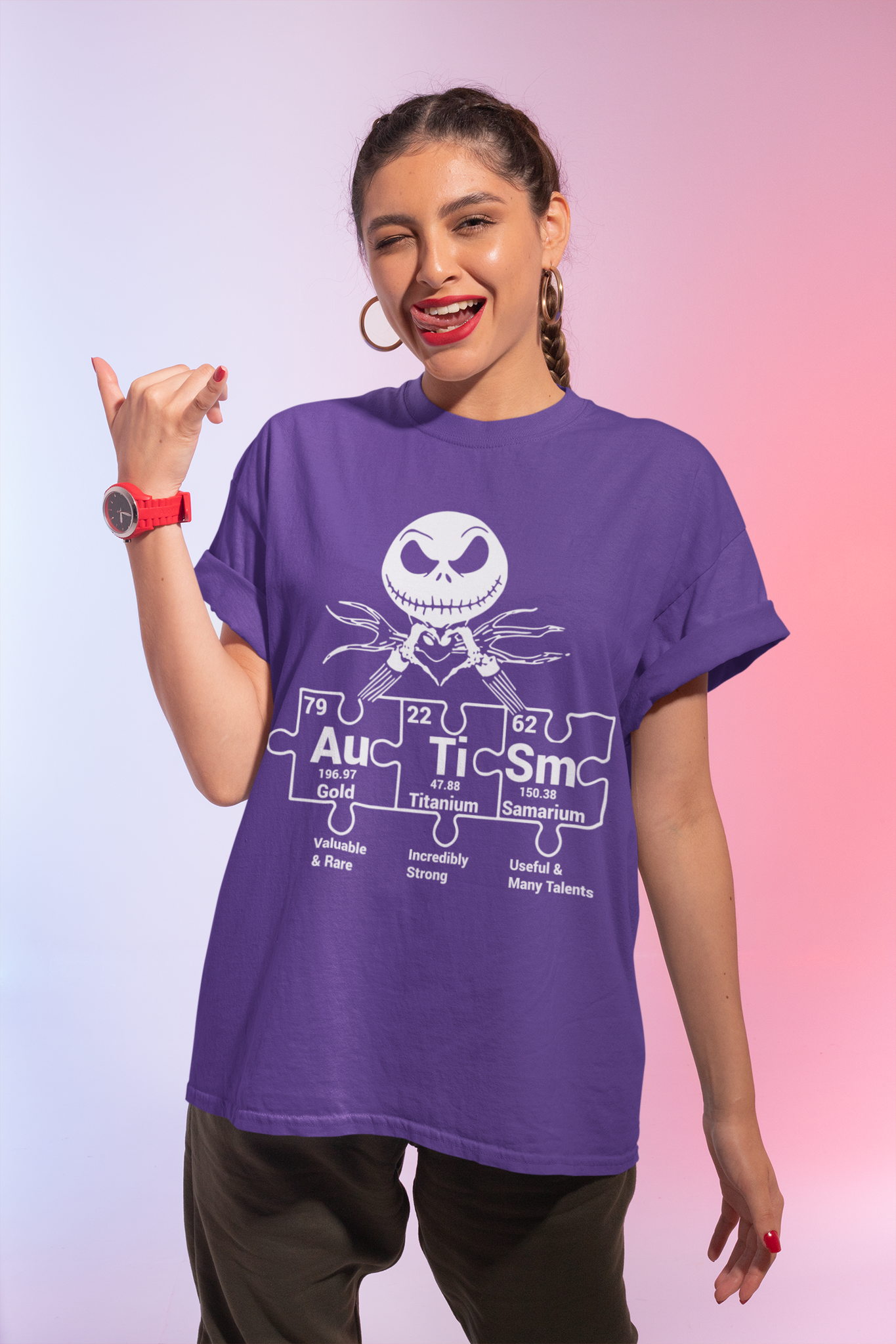 Nightmare Before Christmas T Shirt, Jack Skellington T Shirt, Autism Periodic Table Tshirt, Autism Awareness Gifts