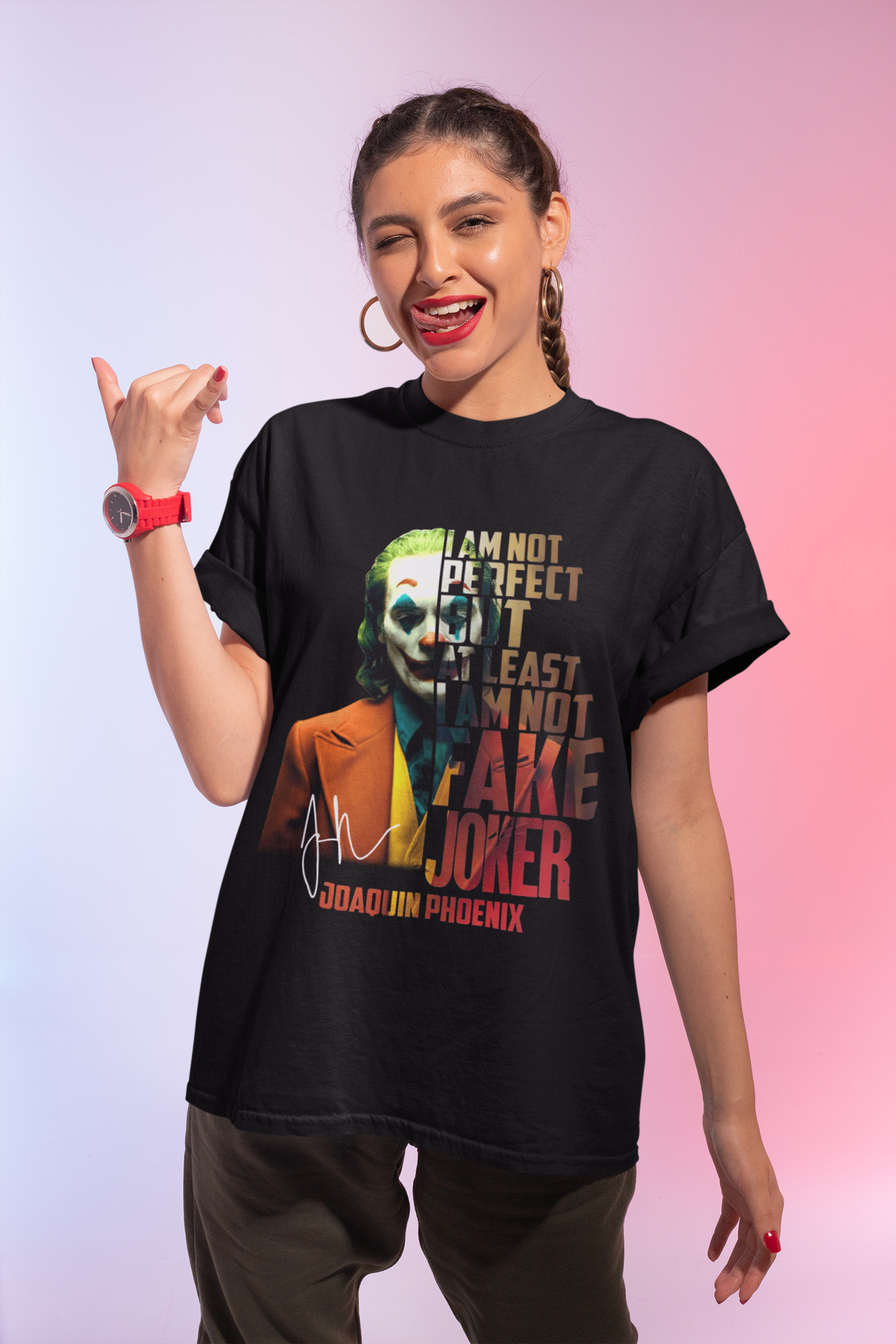 Joker T Shirt, Joker The Comedian Tshirt, Im Not Perfect But At Least I Am Not Fake Joker Shirt, Halloween Gifts