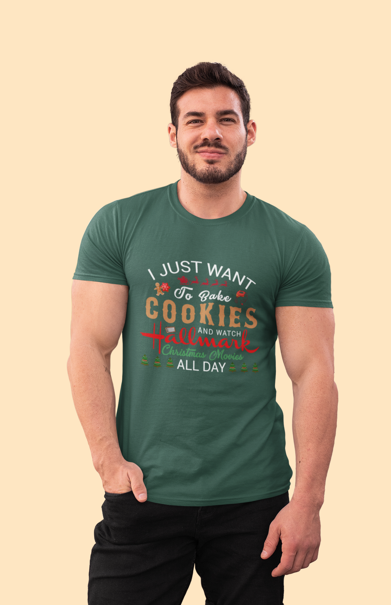 Hallmark Christmas Tshirt, I Just Want To Bake Cookies And Watch Christmas Movies All Day Shirt, Christmas Gifts