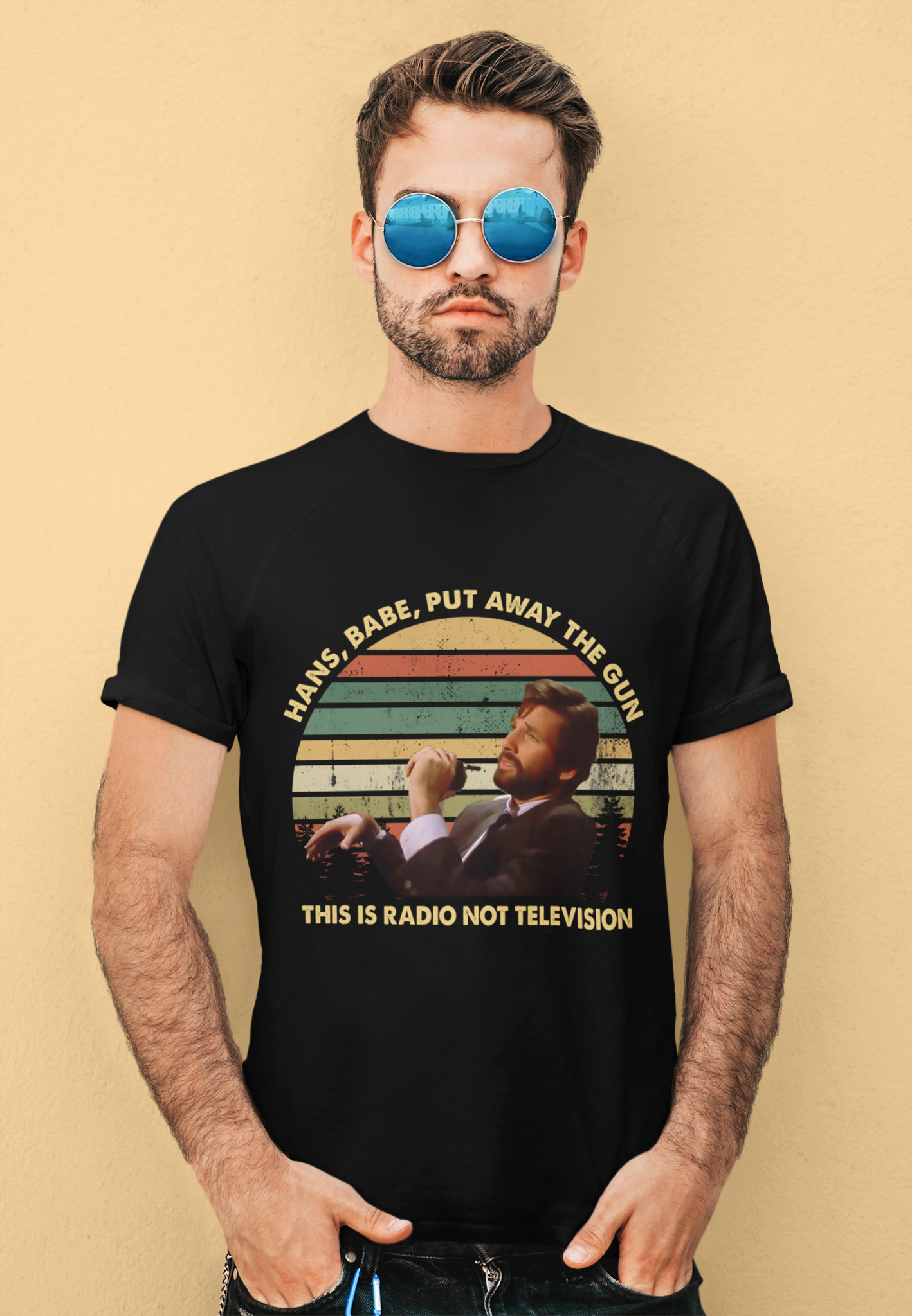 Die Hard Movie T Shirt, Harry Ellis T Shirt, Hans Babe Put Away The Gun This Is Radio Not Television Tshirt