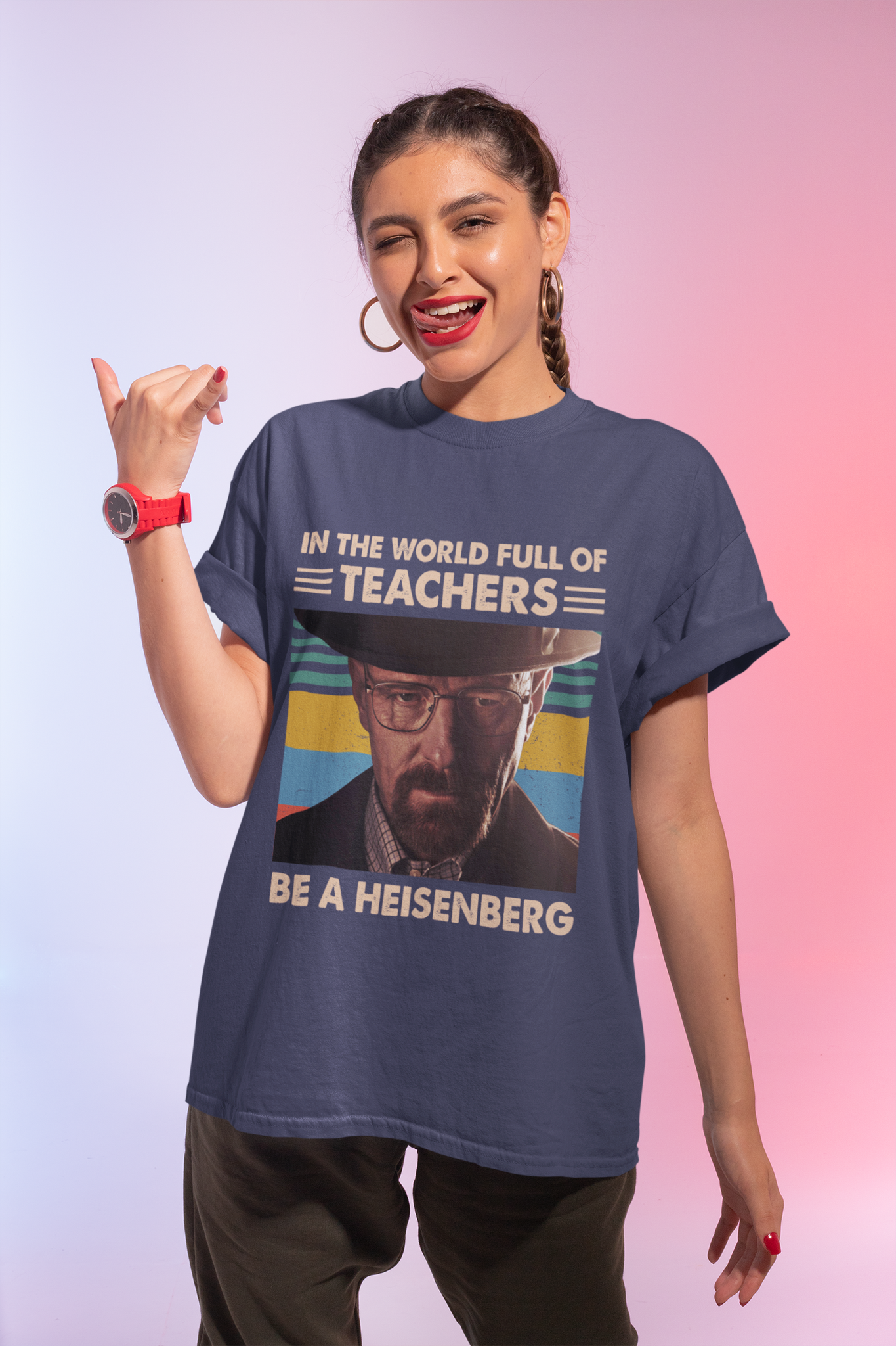 Breaking Bad Vintage T Shirt, Walter White T Shirt, In The World Full Of Teachers Be A Heisenberg Shirt