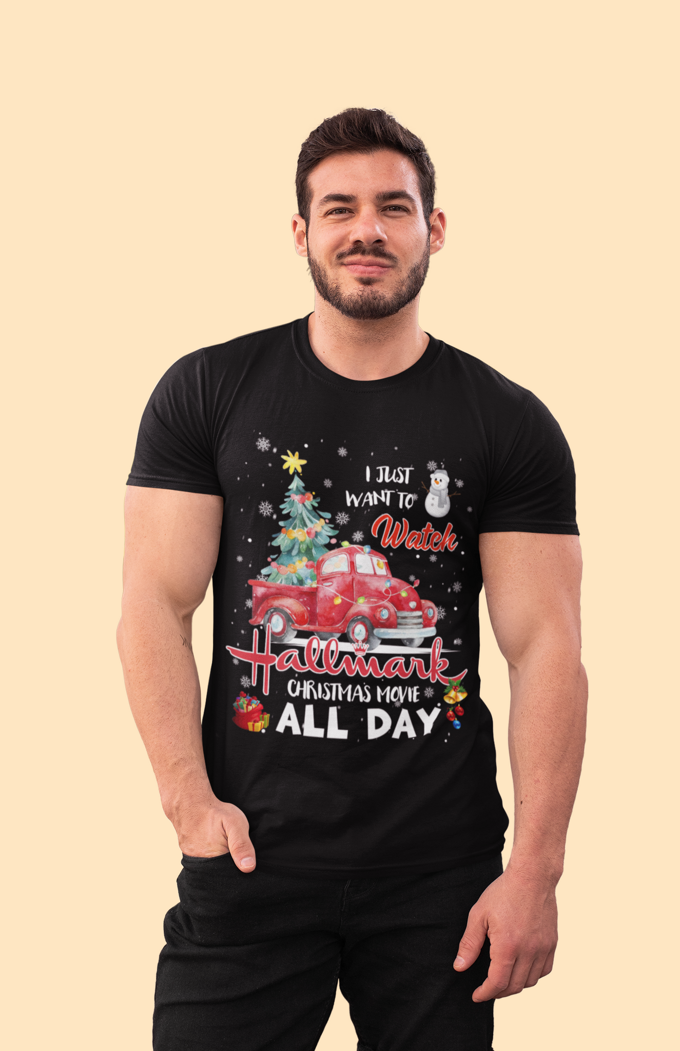 Hallmark Christmas T Shirt, I Just Want To Watch Hallmark Christmas Movie All Day Shirt, Christmas Gifts