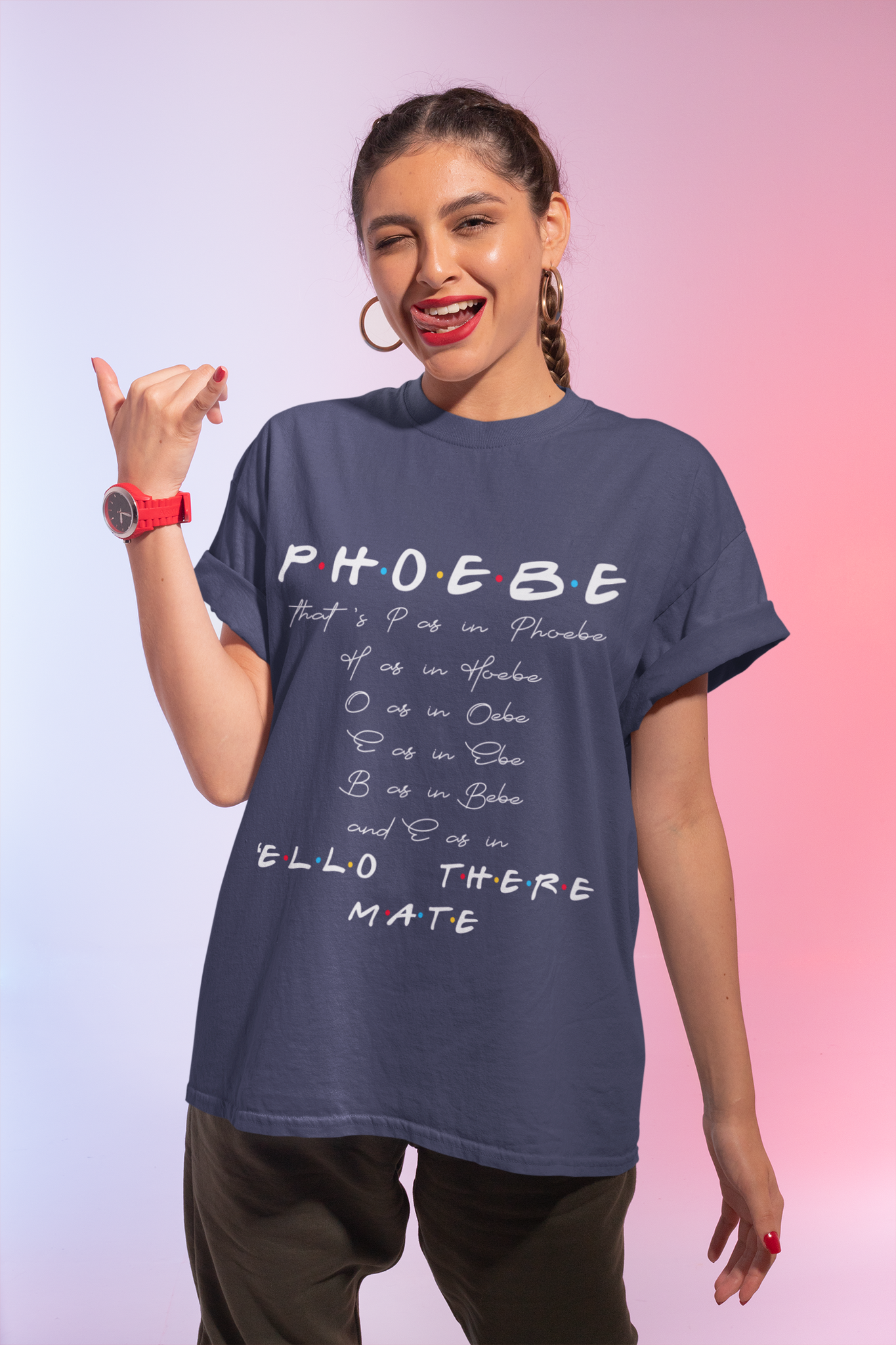 Friends TV Show T Shirt, Friends Shirt, Phoebe Tshirt, Phoebe Spells Her Name T Shirt