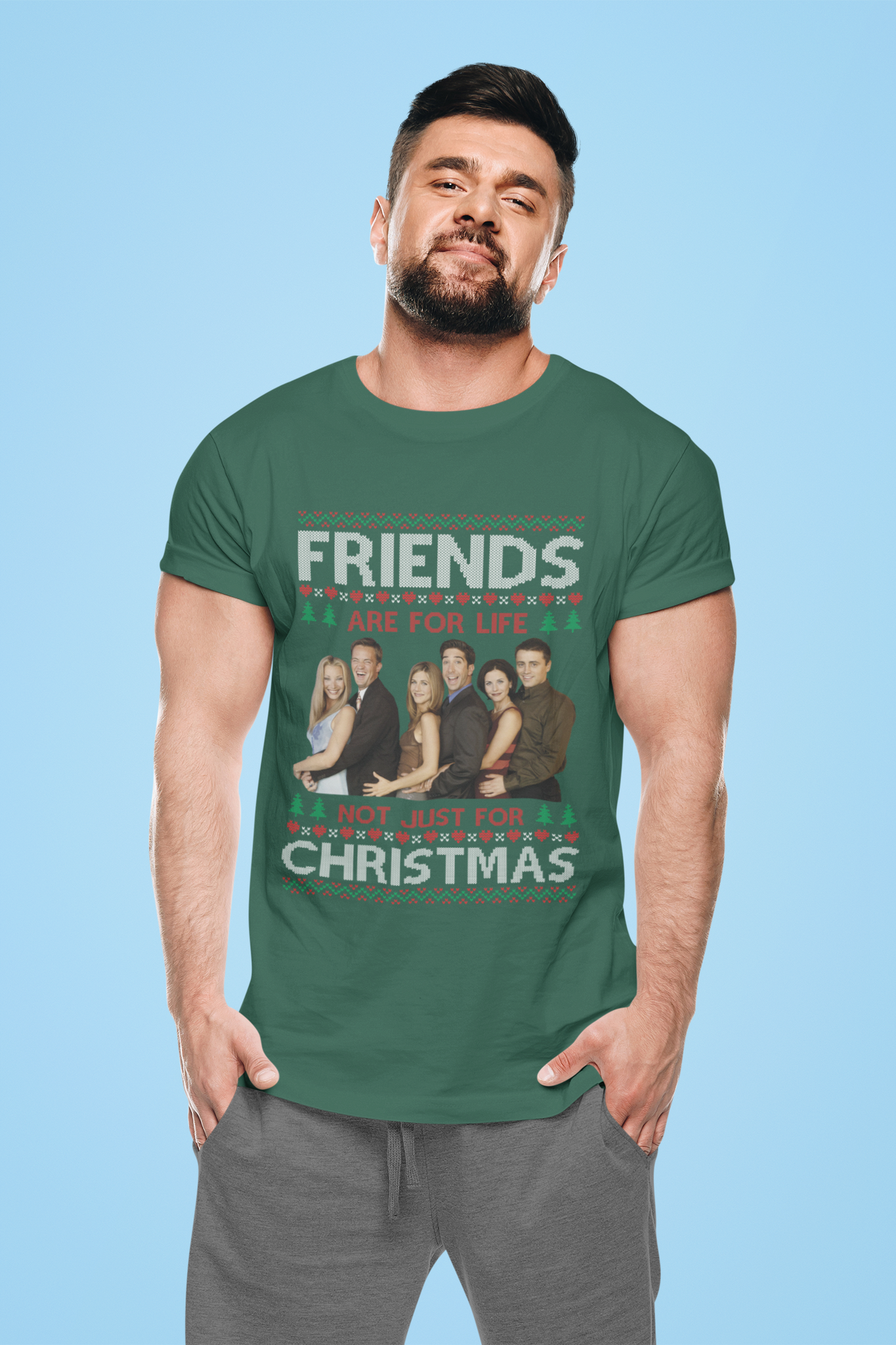 Friends TV Show Ugly Sweater Shirt, Friends Shirt, Friends Characters T Shirt, Friends Are For Life Tshirt, Christmas Gifts