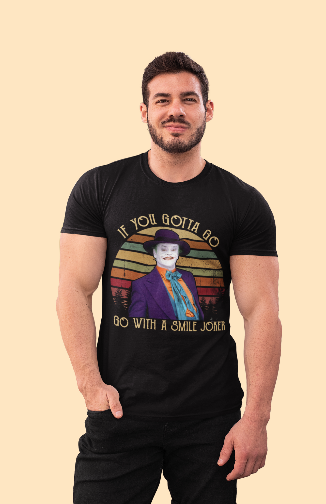 Joker Vintage T Shirt, Joker The Gangster Tshirt, If You Gotta Go Go With A Smile Joker Shirt, Halloween Gifts