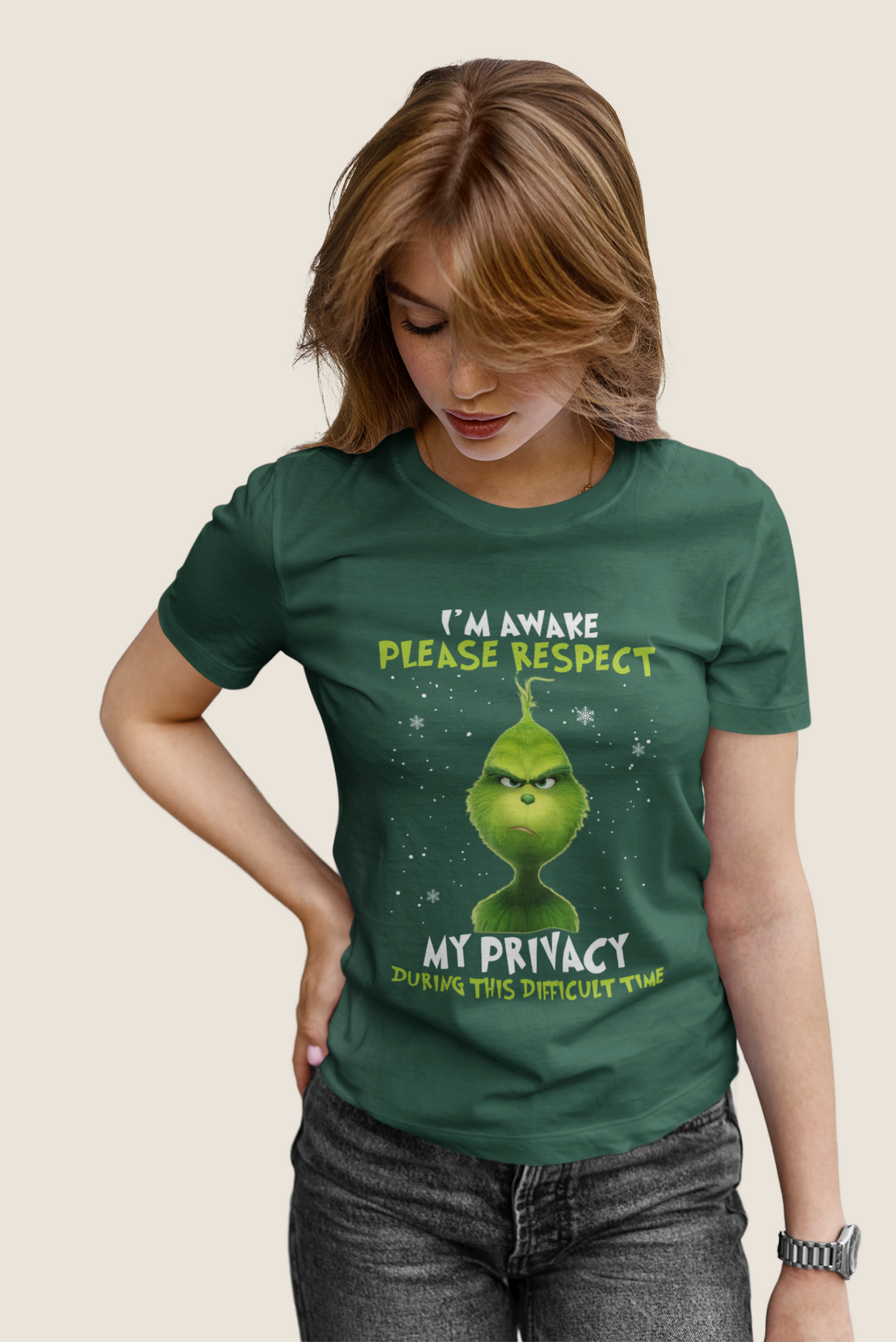 Grinch T Shirt, Im Awake Please Respect My Privacy Tshirt, Christmas Gifts