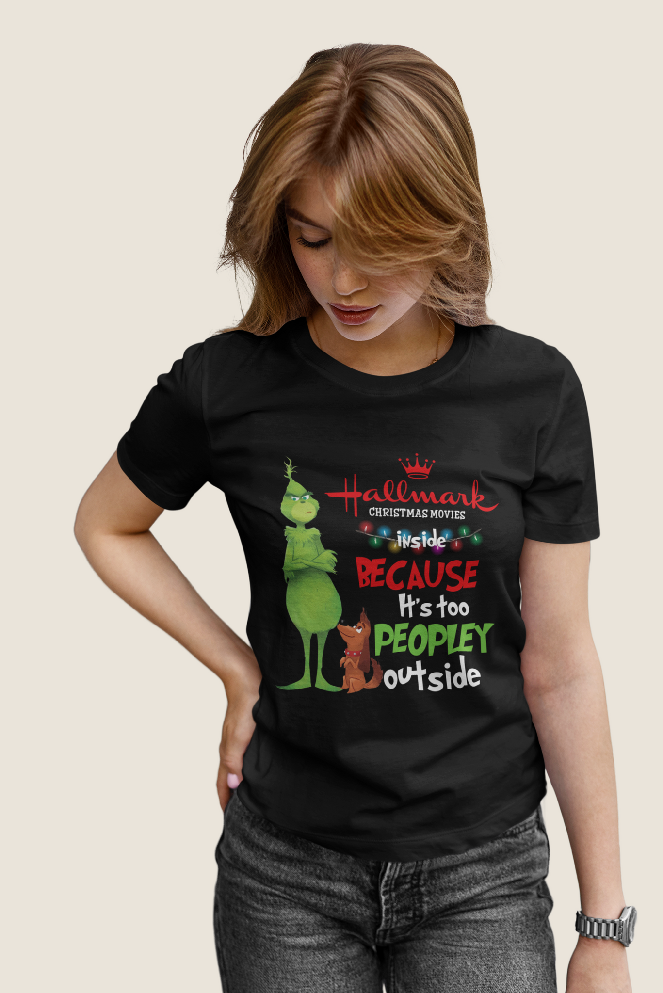 Grinch T Shirt, Christmas Movie Shirt, Its Too Peopley Outside Tshirt, Christmas Gifts