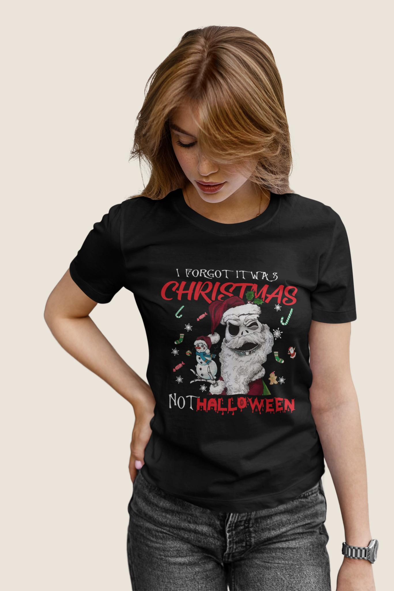 Nightmare Before Christmas T Shirt, I Forgot It Was Christmas Tshirt, Jack Skellington T Shirt, Xmas Halloween Gifts