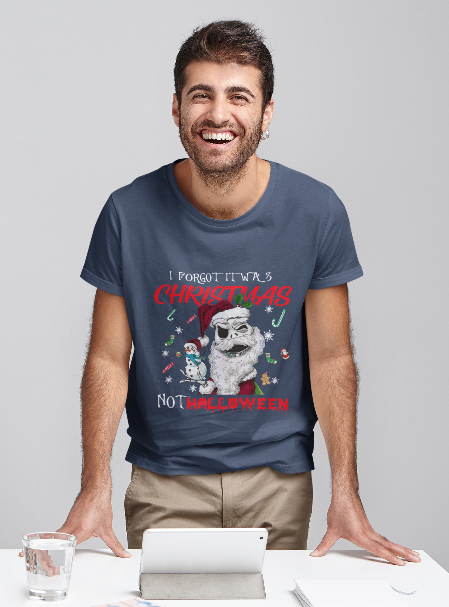Nightmare Before Christmas T Shirt, I Forgot It Was Christmas Tshirt, Jack Skellington T Shirt, Xmas Halloween Gifts