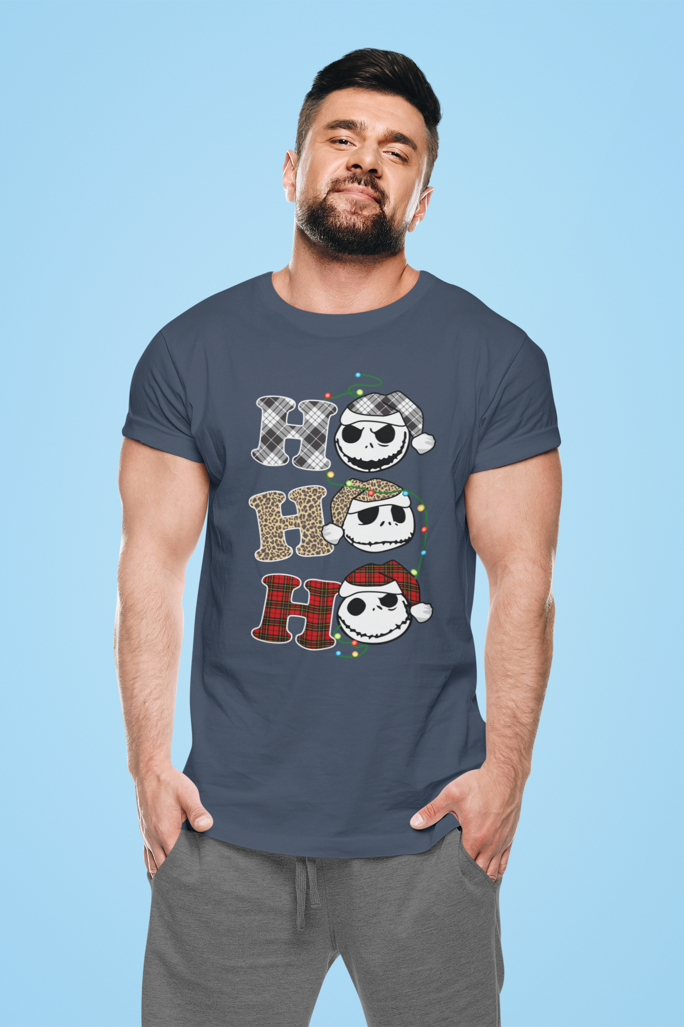 Nightmare Before Christmas T Shirt, Ho Ho Ho Tshirt, Jack Skellington T Shirt, Halloween Gifts, Christmas Gifts