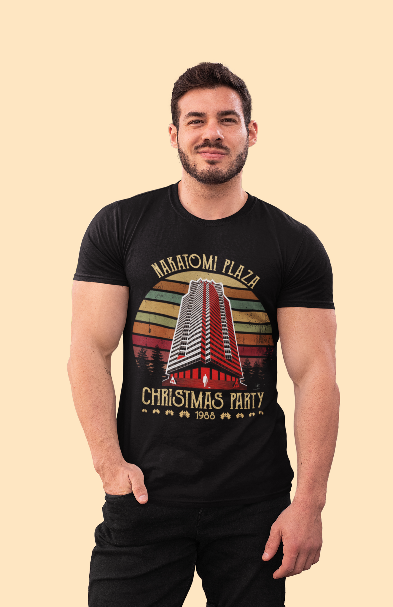 Die Hard Movie T Shirt, Nakatomi Towel T Shirt, Nakatomi Plaza Christmas Party 1988 Tshirt, Christmas Gift