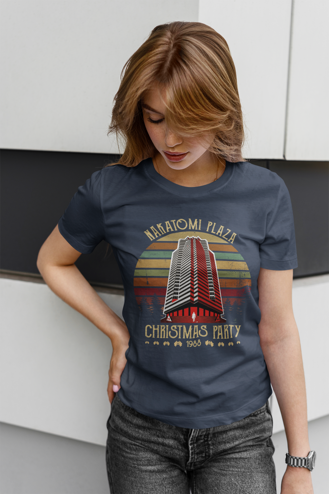 Die Hard Movie T Shirt, Nakatomi Towel T Shirt, Nakatomi Plaza Christmas Party 1988 Tshirt, Christmas Gift