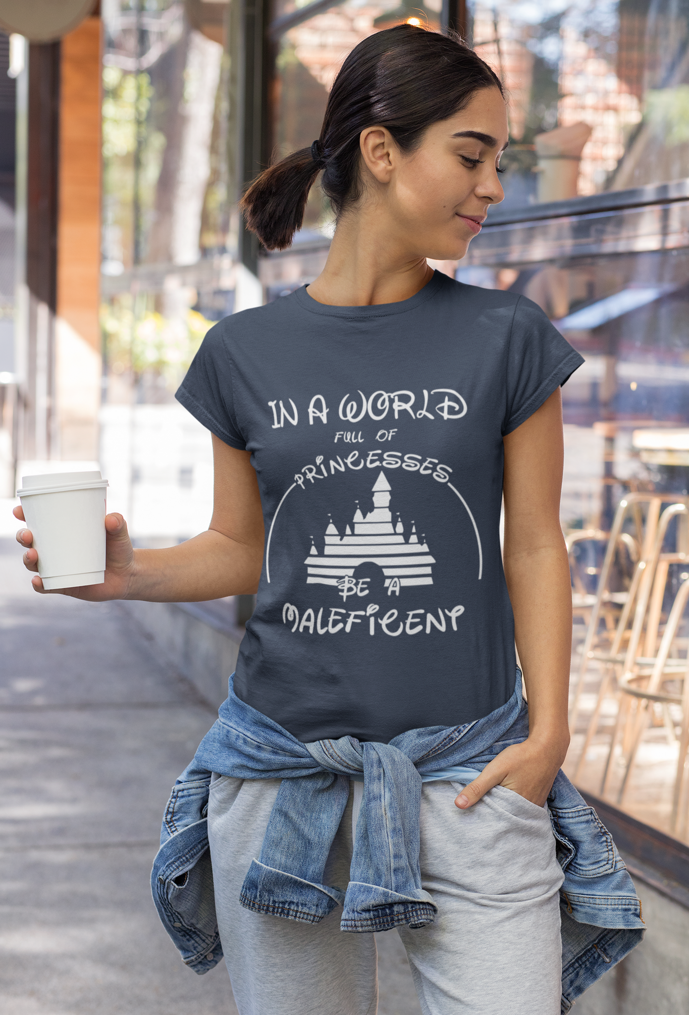 Disney Maleficent T Shirt, Disney Villains T Shirt, Disney Castle Logo Tshirt, In A World Full Of Princesses Be A Maleficent Shirt