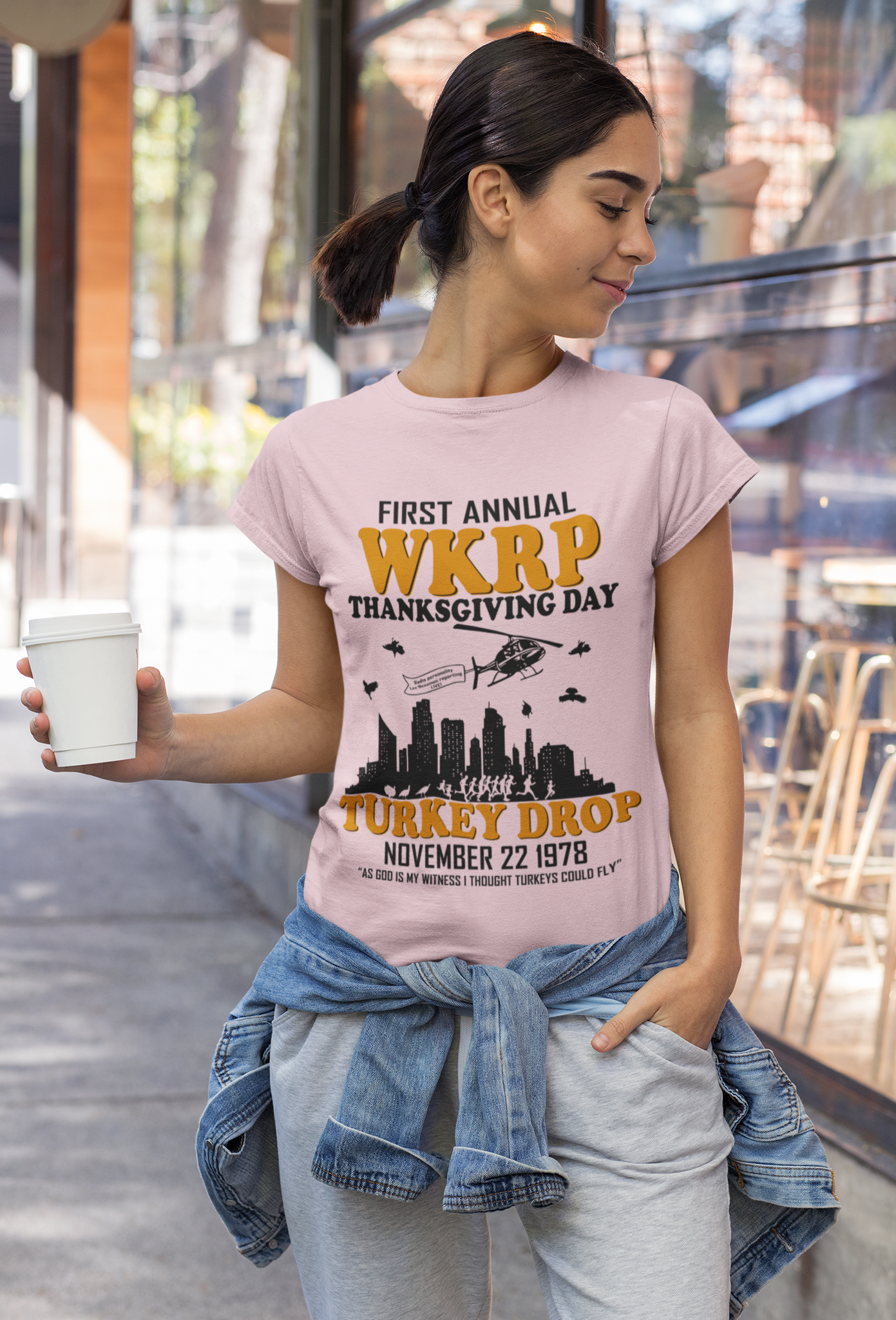 WKRP In Cincinnati T Shirt, First Annual WKRP Thanksgiving Day Turkey Drop T Shirt, Thanksgiving Gifts