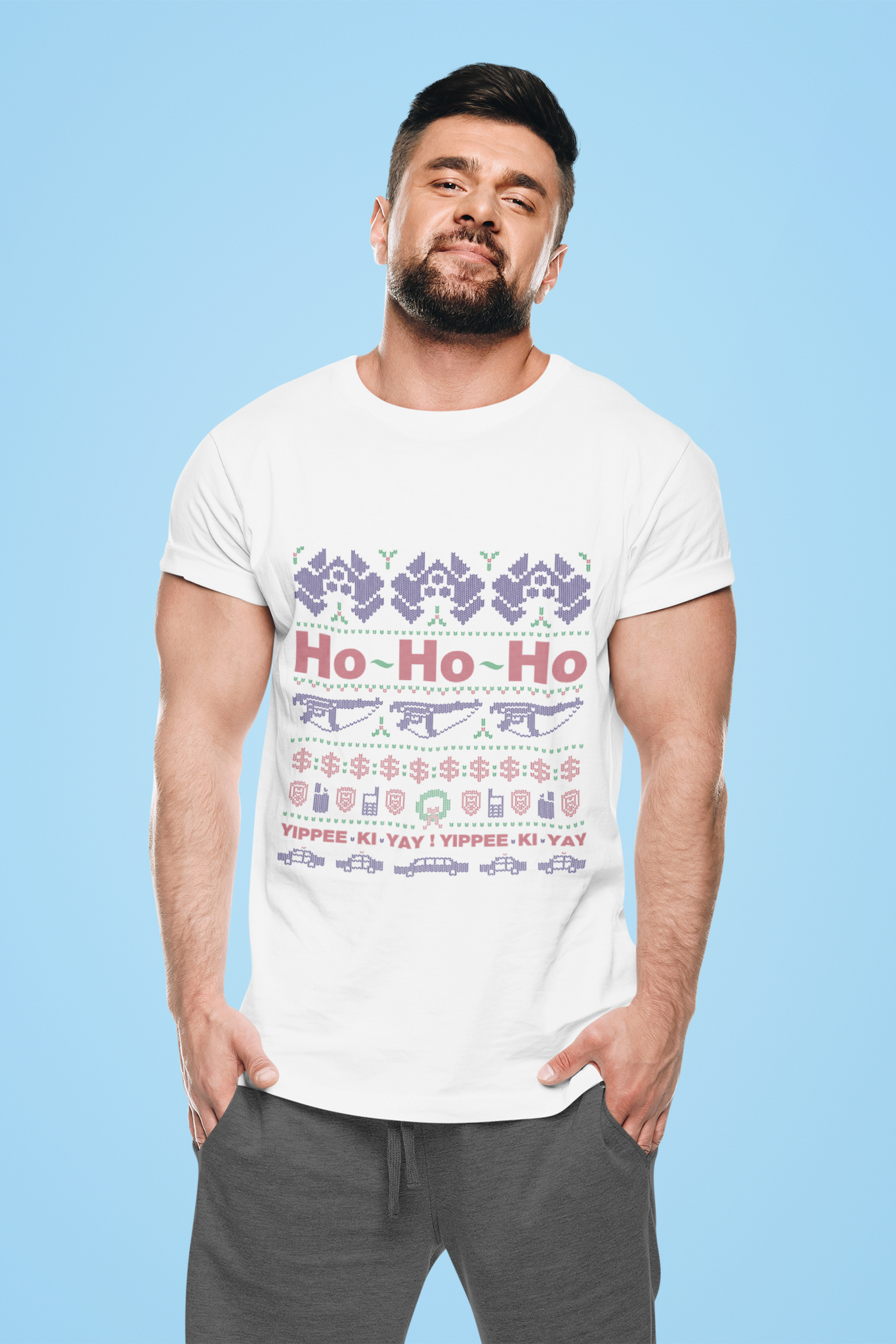 Die Hard Movie T Shirt, John McClane T Shirt, Ho Ho Ho Yippee Ki Yay Tshirt, Christmas Gift