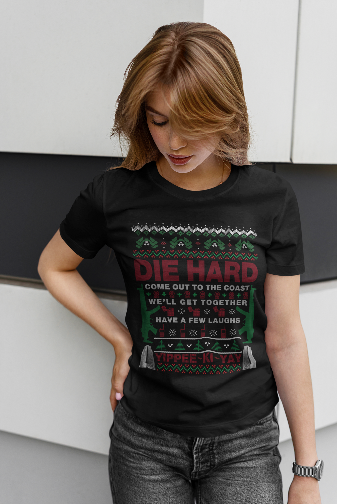 Die Hard Ugly Sweater T Shirt, John McClane Tshirt, Come Out To The Coast Well Get Together T Shirt, Christmas Gifts