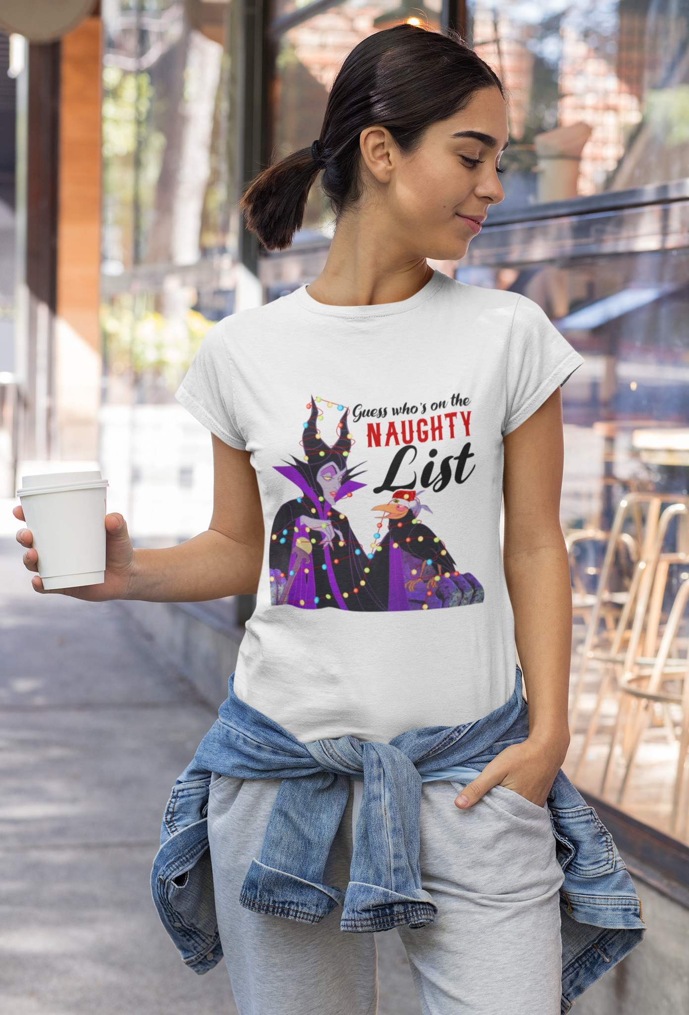 Disney Maleficent T Shirt, Disney Villains T Shirt, Diaval Maleficent Tshirt, Guess Whos On The Naughty List Shirt