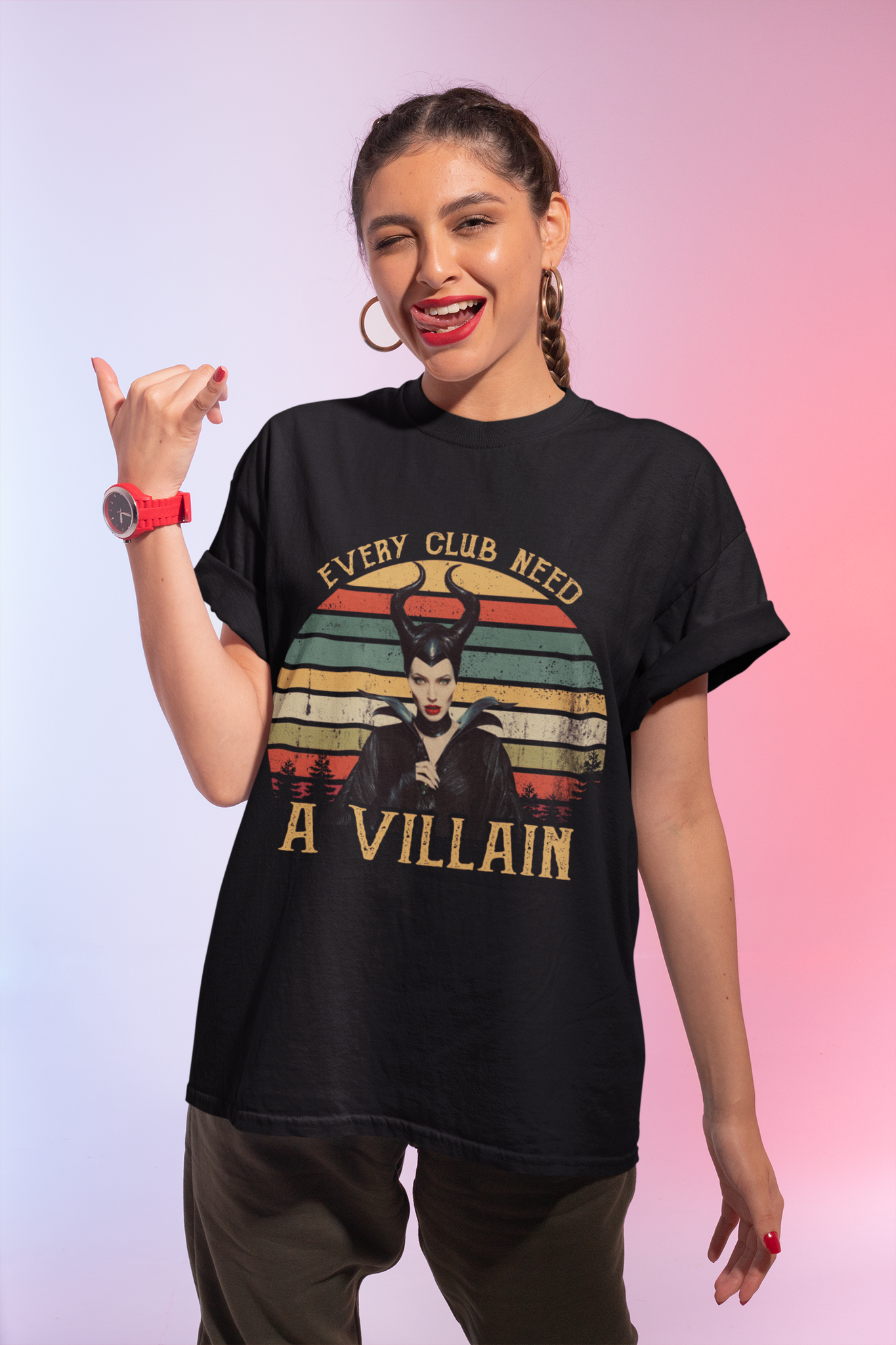 Disney Maleficent Vintage T Shirt, Every Club Need A Villain Tshirt, Disney Villains Shirt