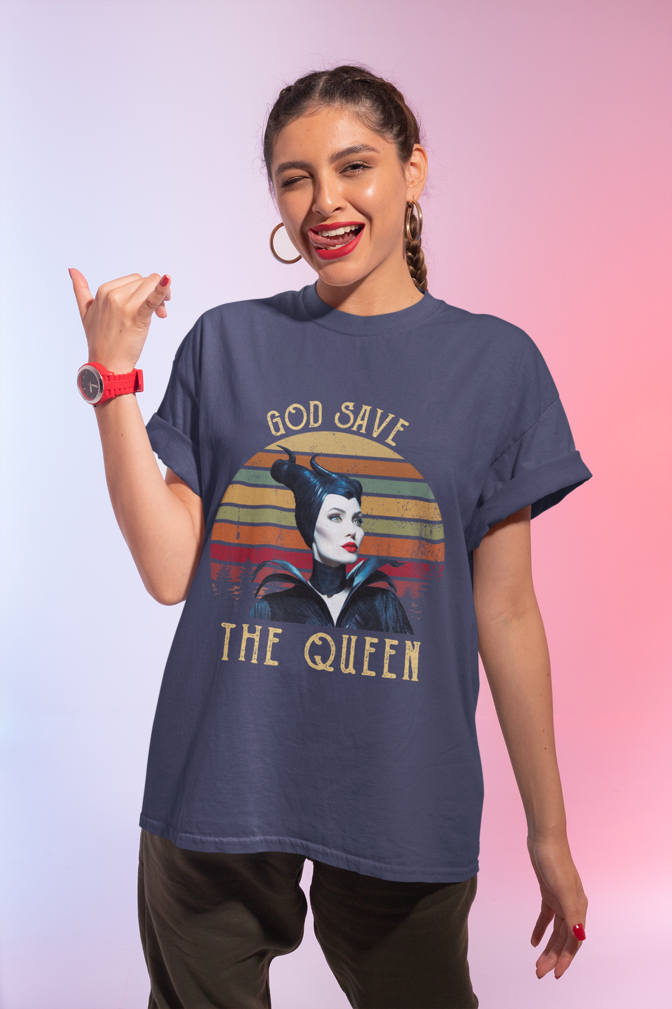 Disney Maleficent Vintage T Shirt, Disney Villains T Shirt, God Save The Queen Tshirt