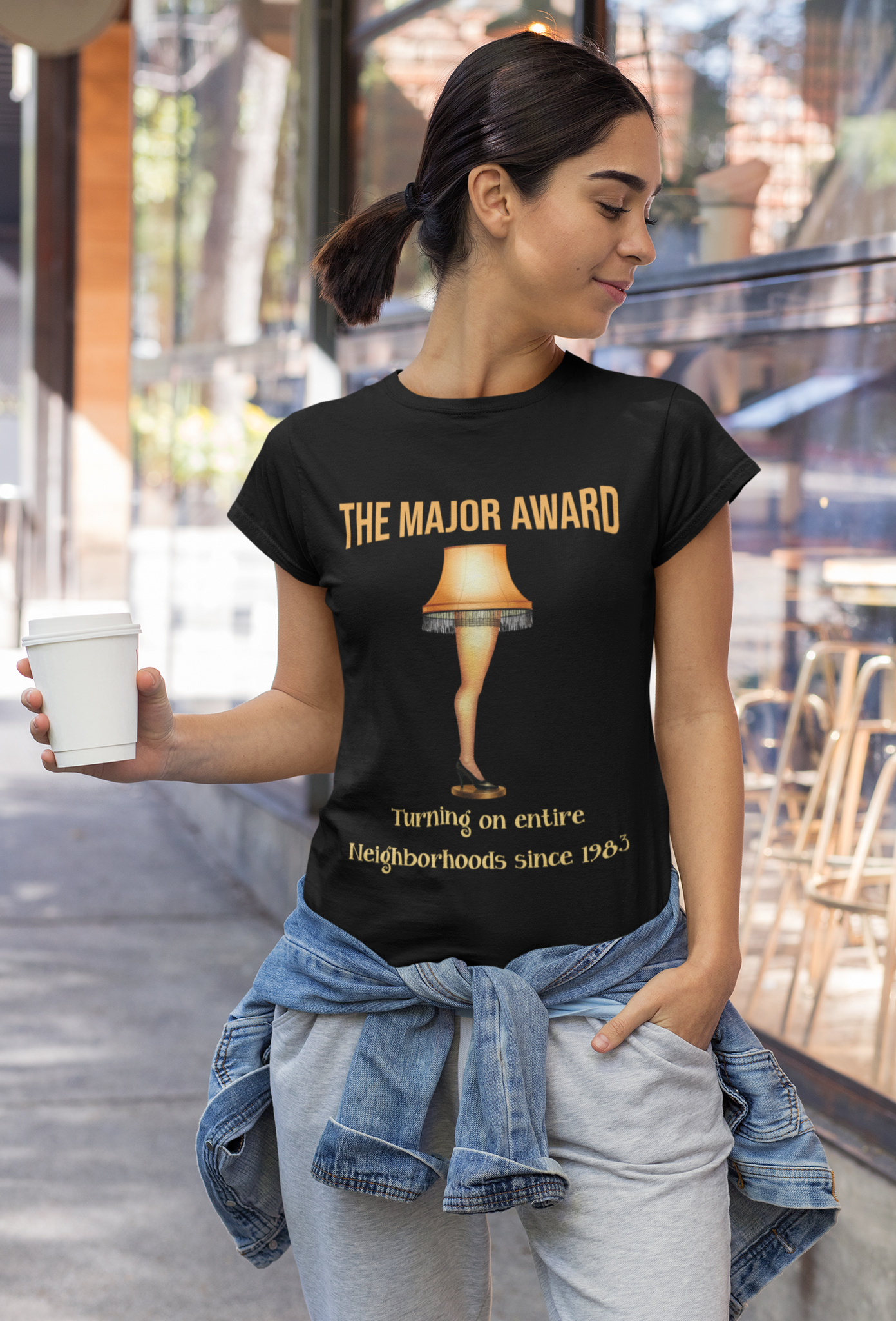 A Christmas Story T Shirt, Leg Lamp T Shirt, The Major Award Turning On Entire Neighborhoods Tshirt, Christmas Gifts