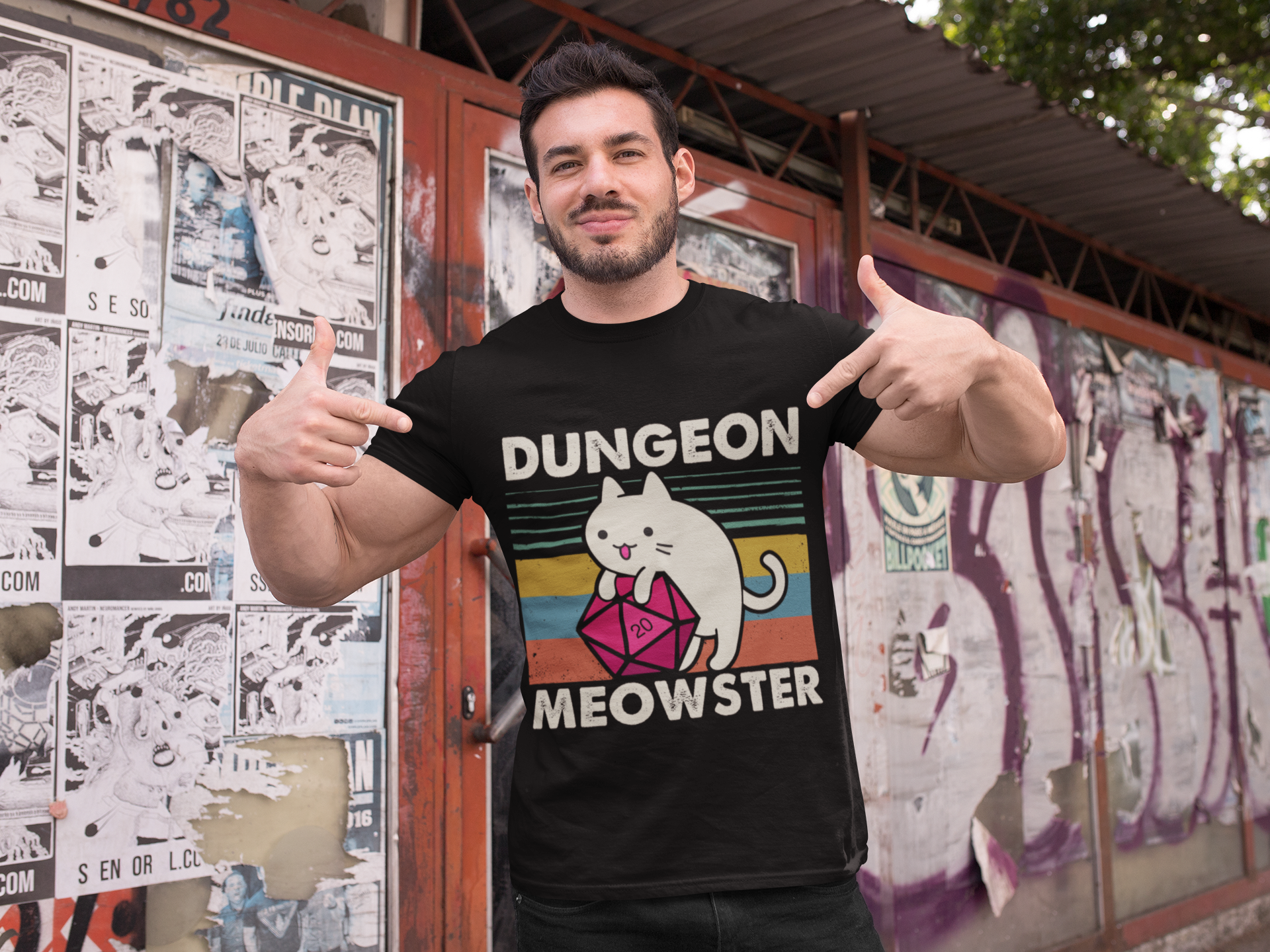 Dungeon And Dragon T Shirt, Dungeon Meowster DND T Shirt, RPG Dice Games Tshirt