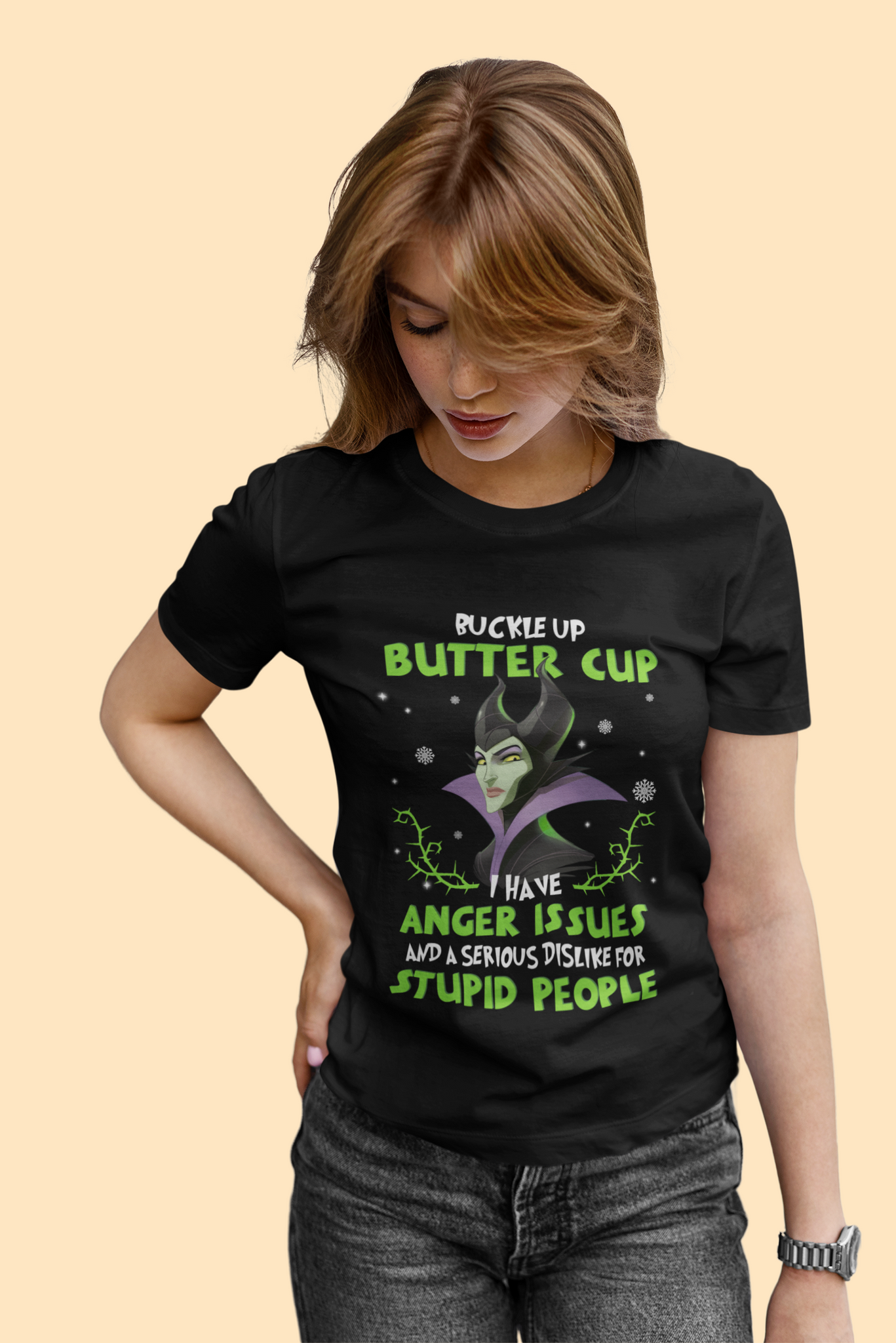 Disney Maleficent T Shirt, Buckle Up Butter Cup Tshirt, Disney Villains Shirt, Christmas Gifts