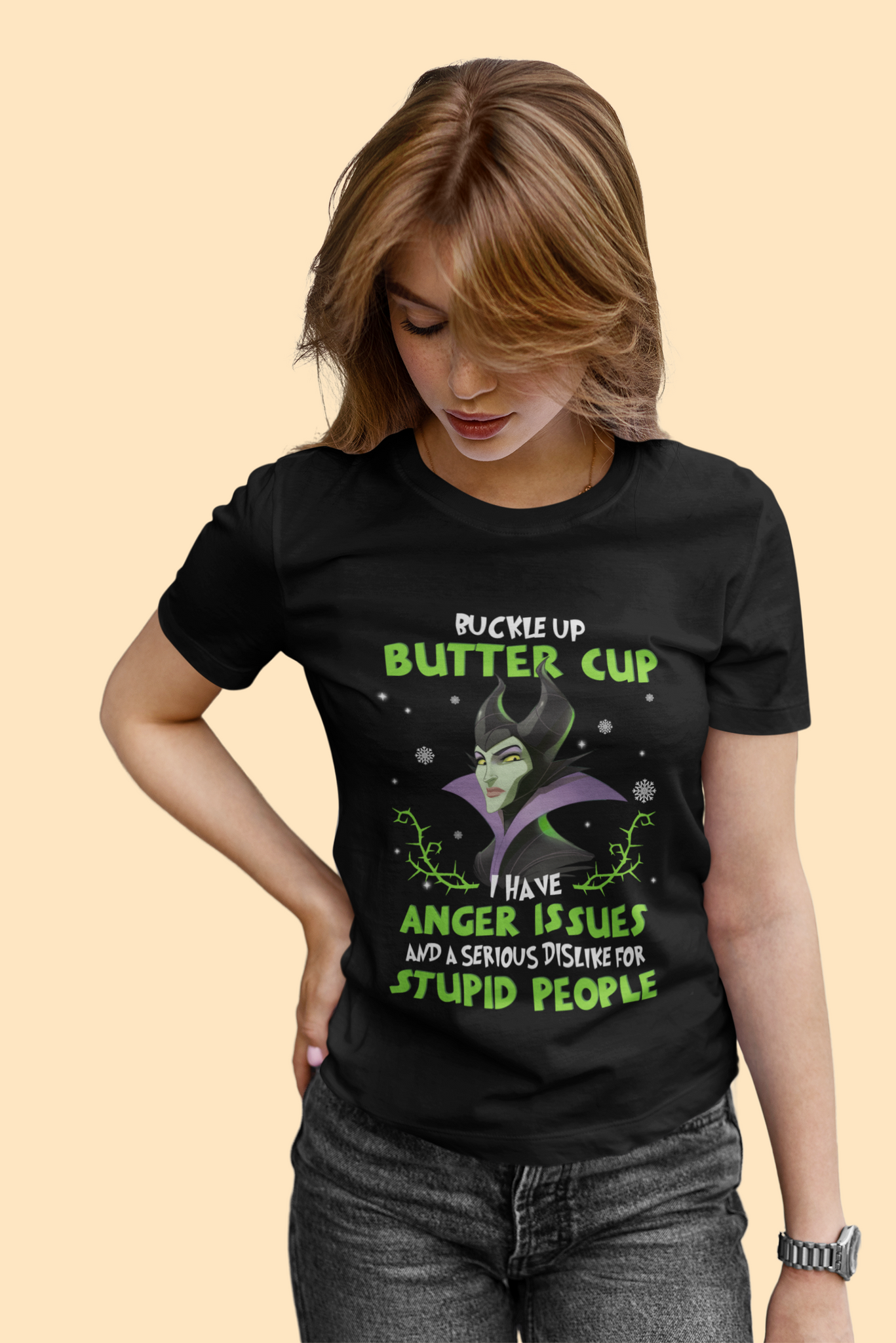 Disney Maleficent T Shirt, Disney Villains T Shirt, Buckle Up Butter Cup Tshirt, Christmas Gifts